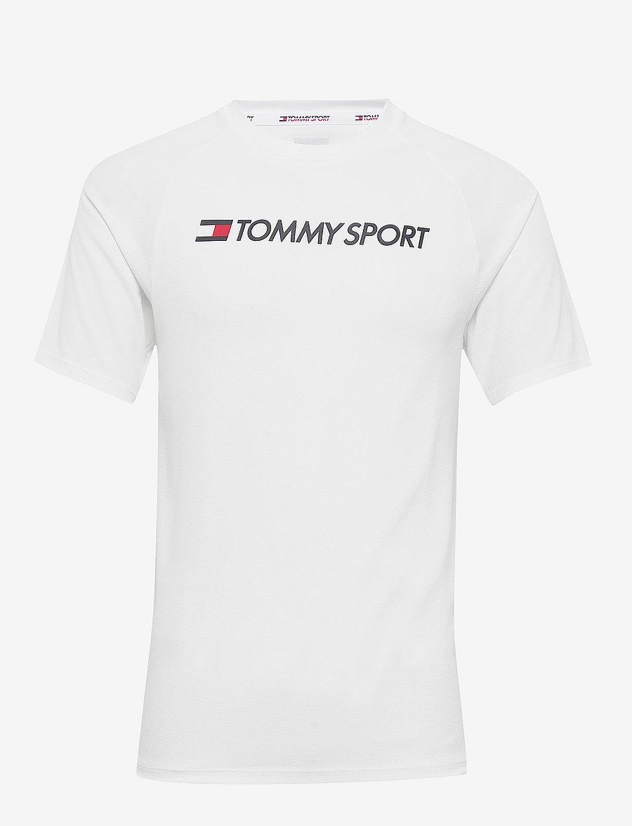 Tommy Sport - TRAINING TOP MESH LOGO - white - 0