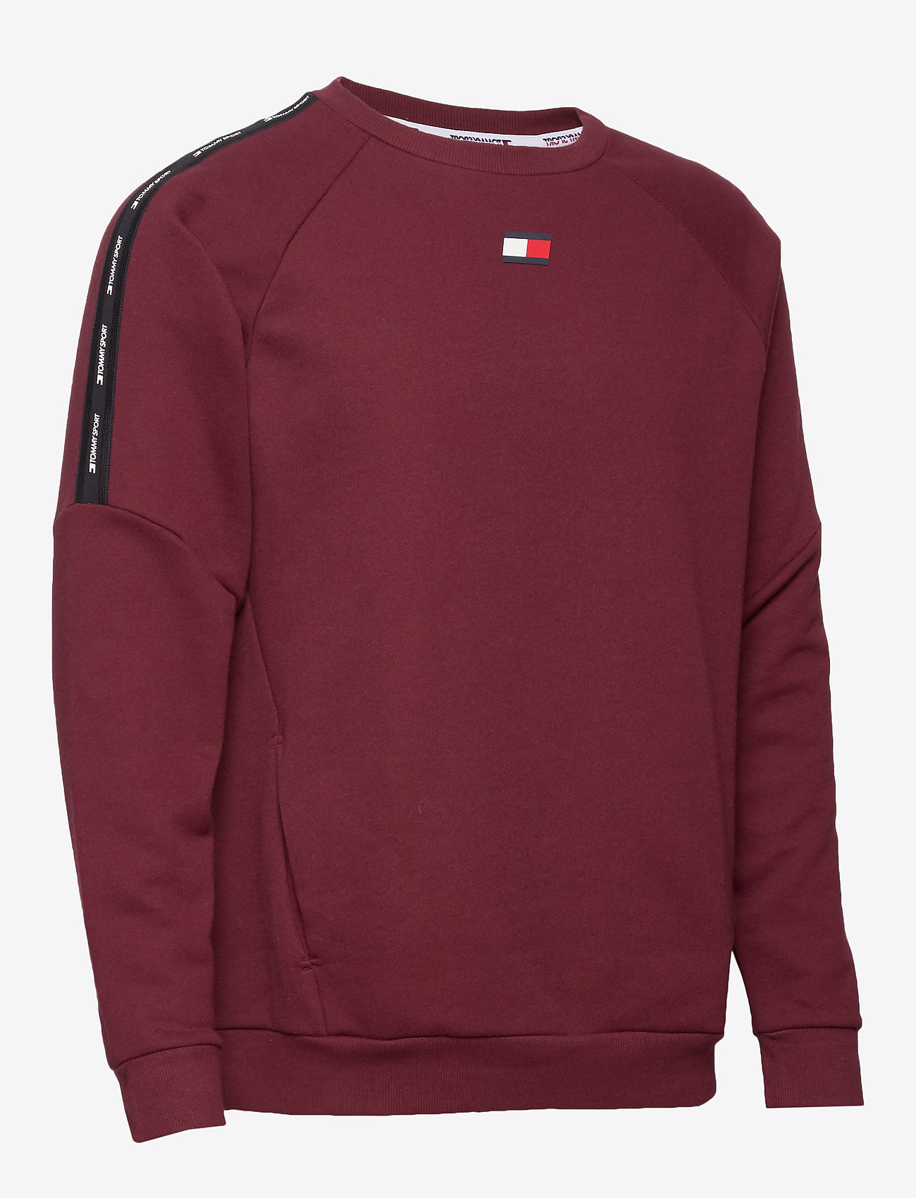 Tommy Sport - FLEECE TAPE CREW - deep rouge - 2