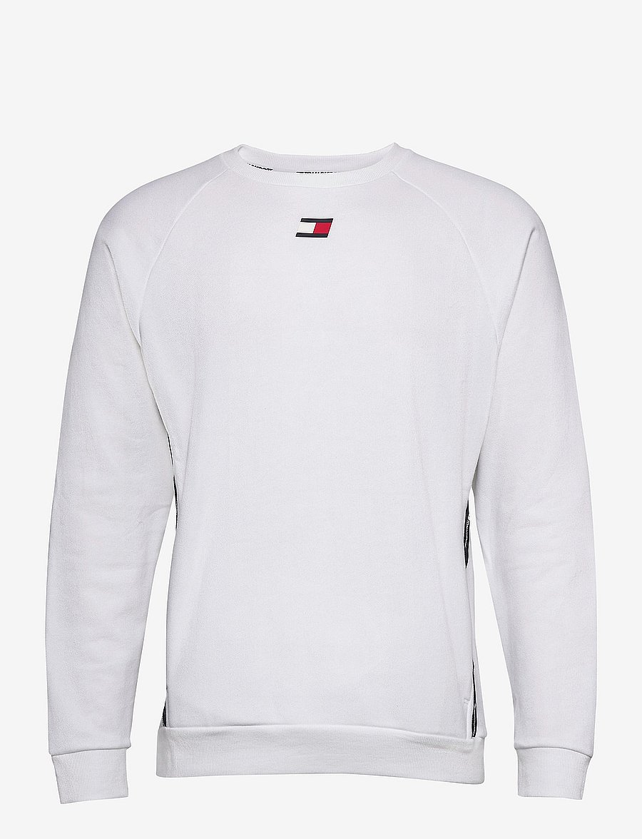 Tommy Sport - FLEECE TAPE CREW - white - 0