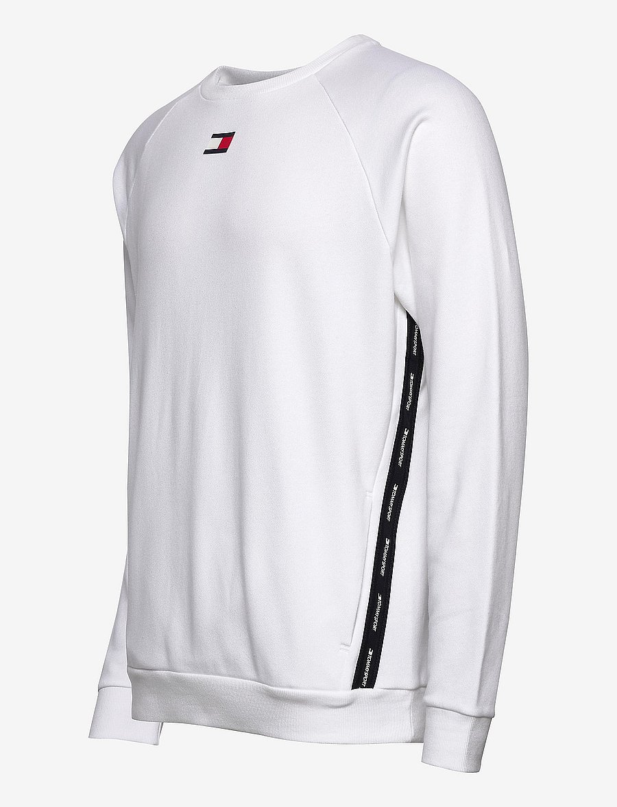 Tommy Sport - FLEECE TAPE CREW - white - 2