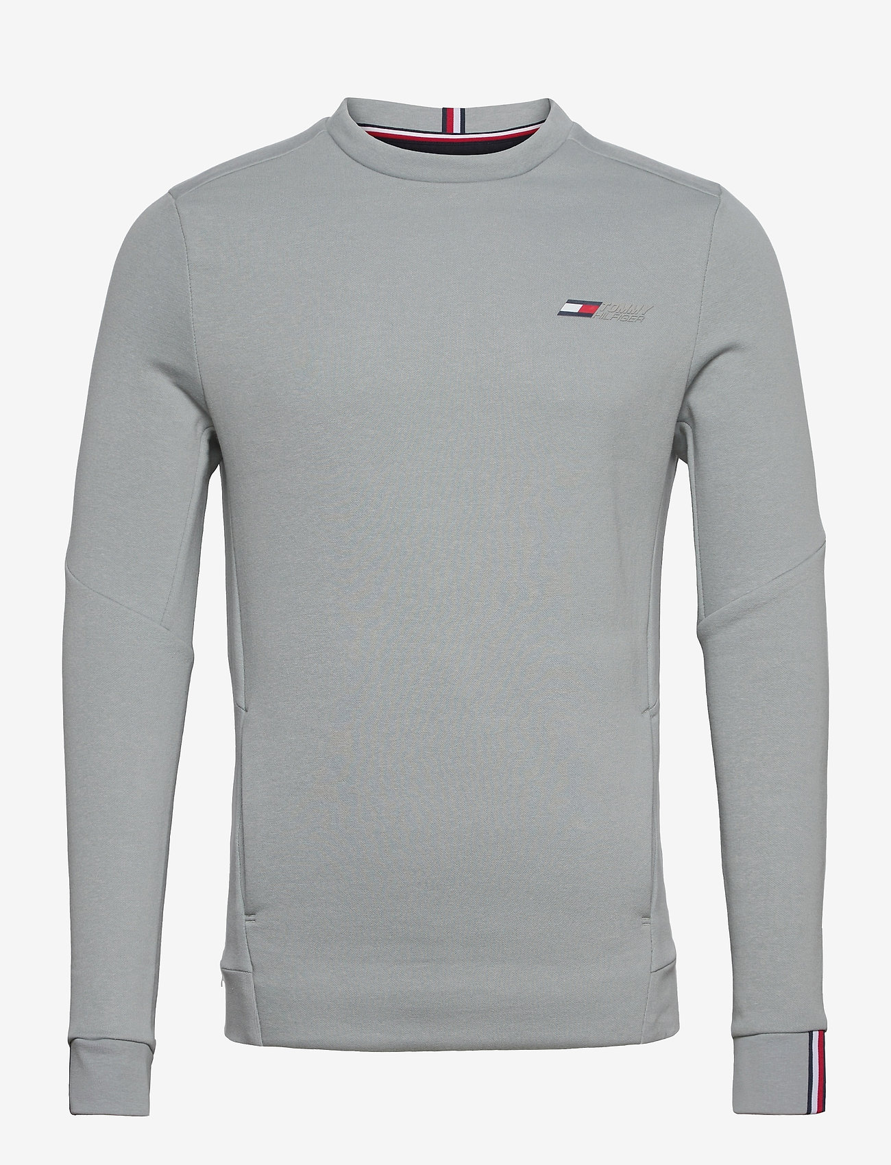 Tommy Sport - LOGO FLEECE CREW - antique silver - 0