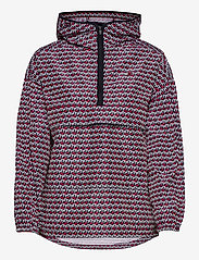 PULLOVER AOP POLY JACKET - TH CUBE ALL OVER RED