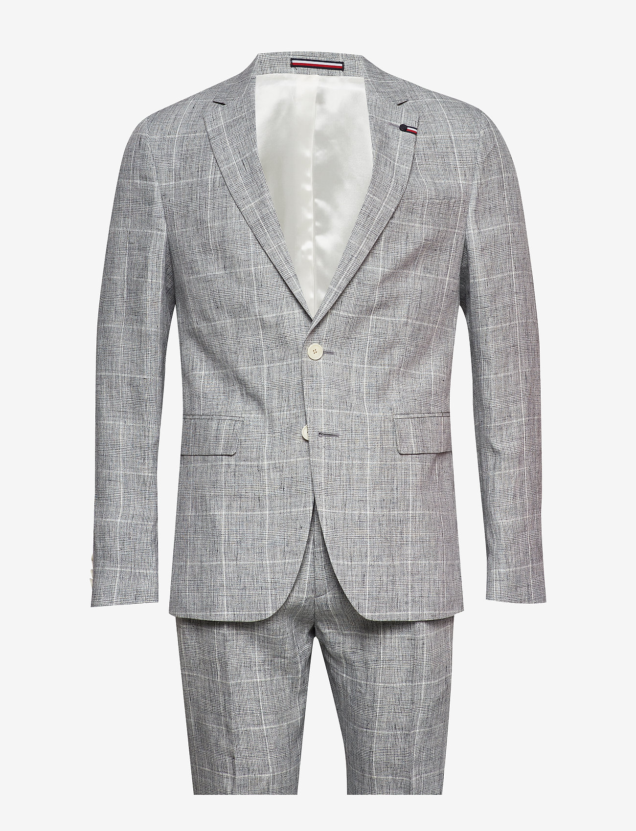 Tommy Hilfiger Tailored - LINEN   CHECK SLIM FIT SUIT - light grey - 0
