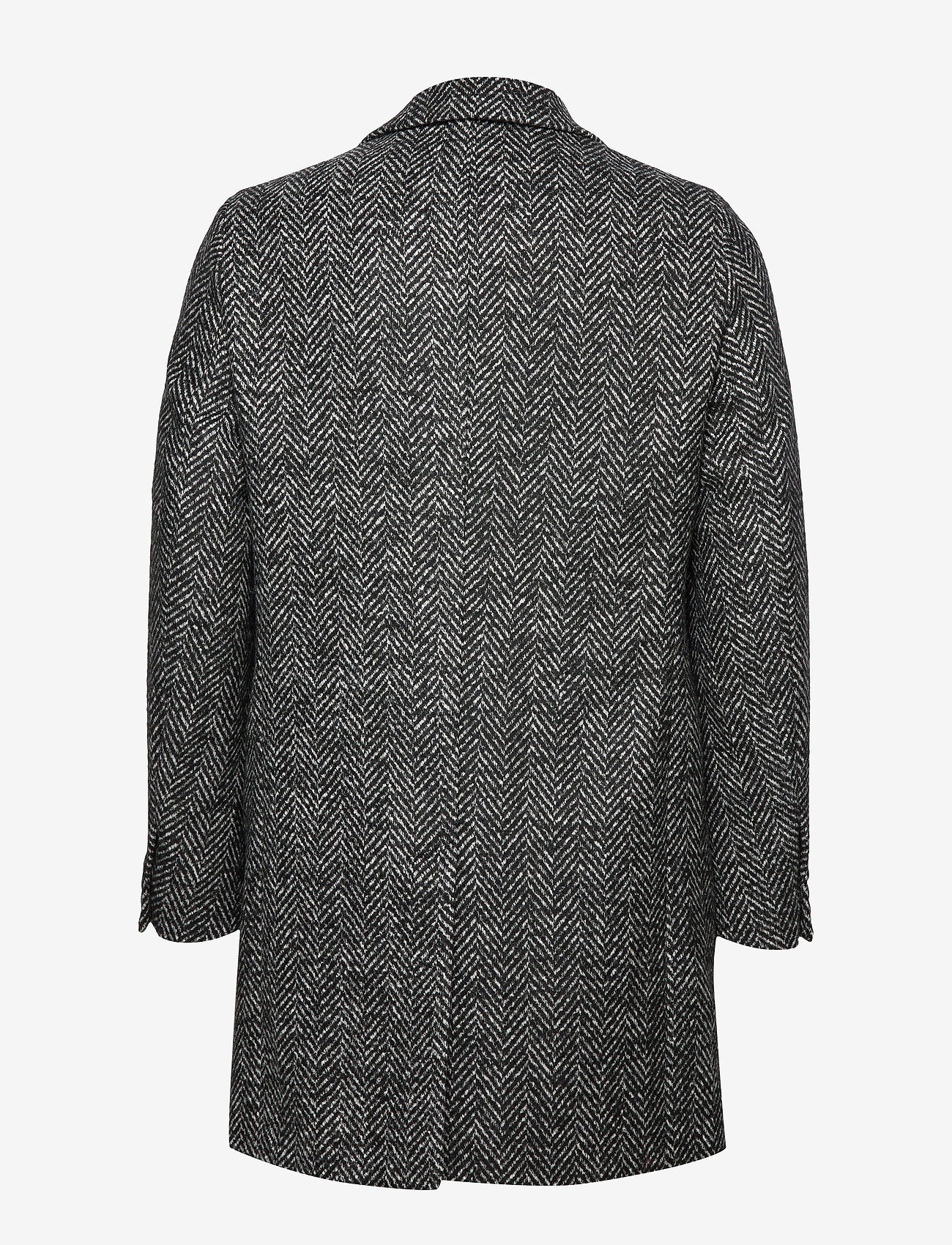 Tommy Hilfiger Tailored - BRUSHED HERRINGBONE COAT - black/white - 1