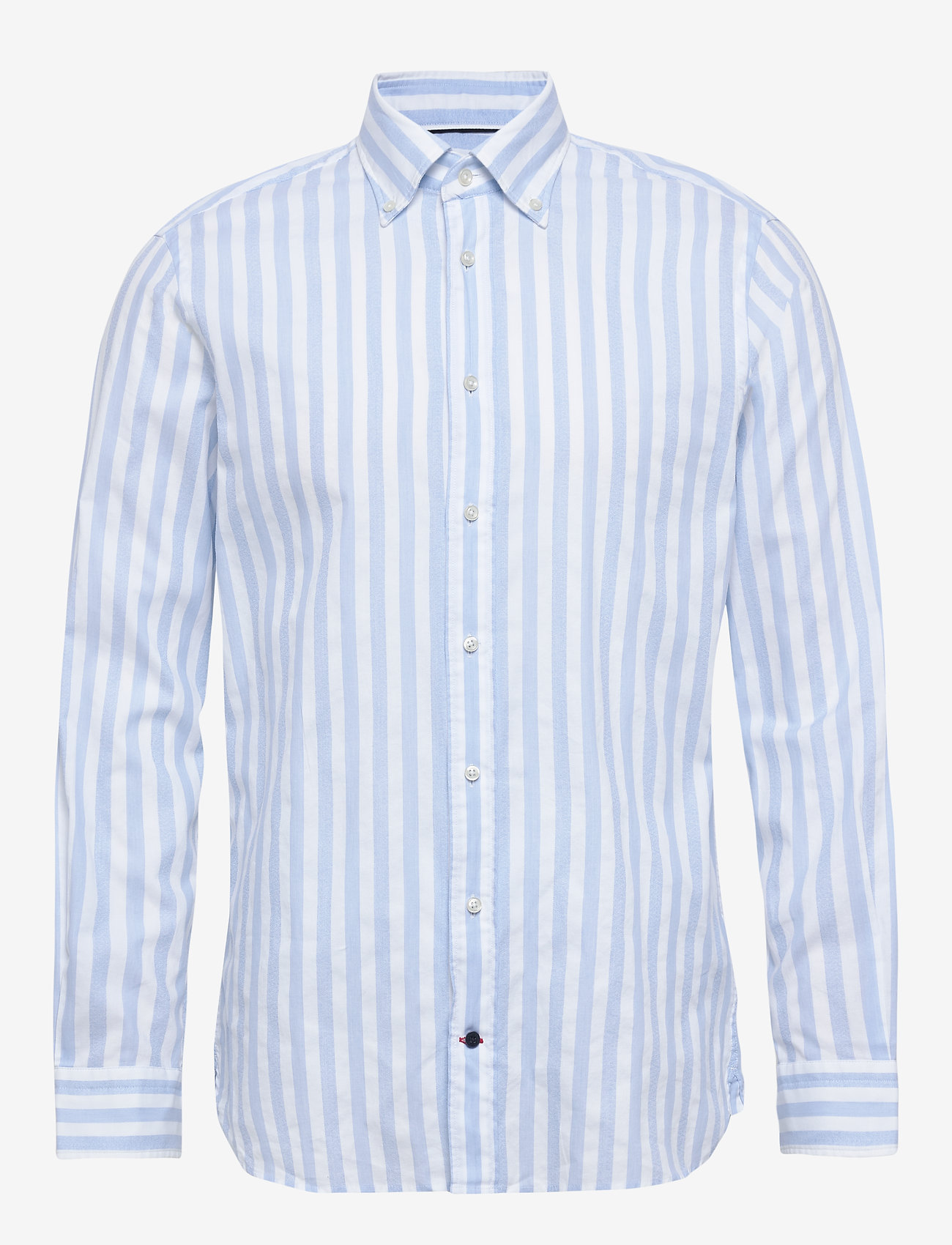 Tommy Hilfiger Tailored - WASHED STRIPE BUTTON - lightblue/white - 0