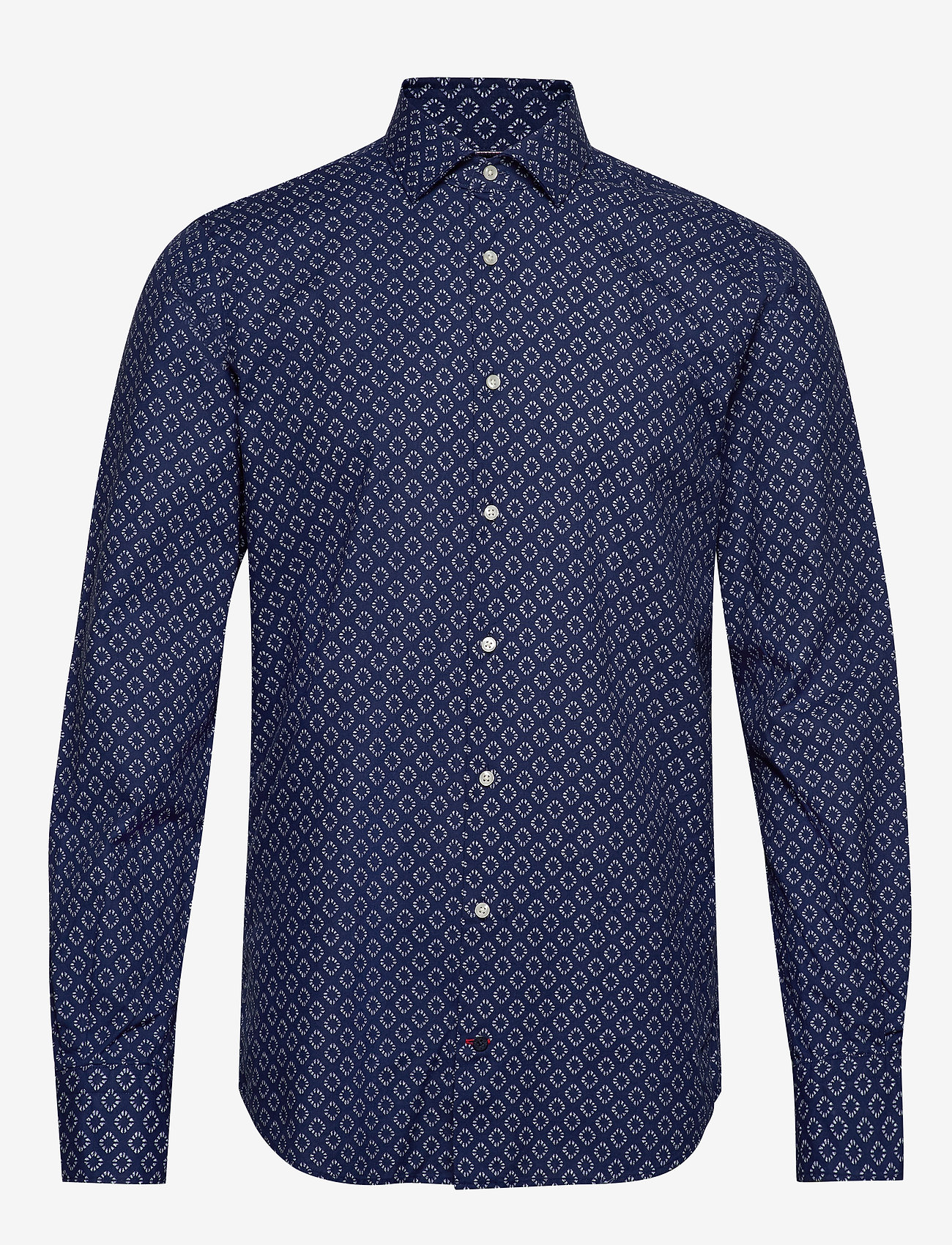 Tommy Hilfiger Tailored - WASHED PRINT CLASSIC SLIM SHIRT - thdarknavy/thwhite - 0