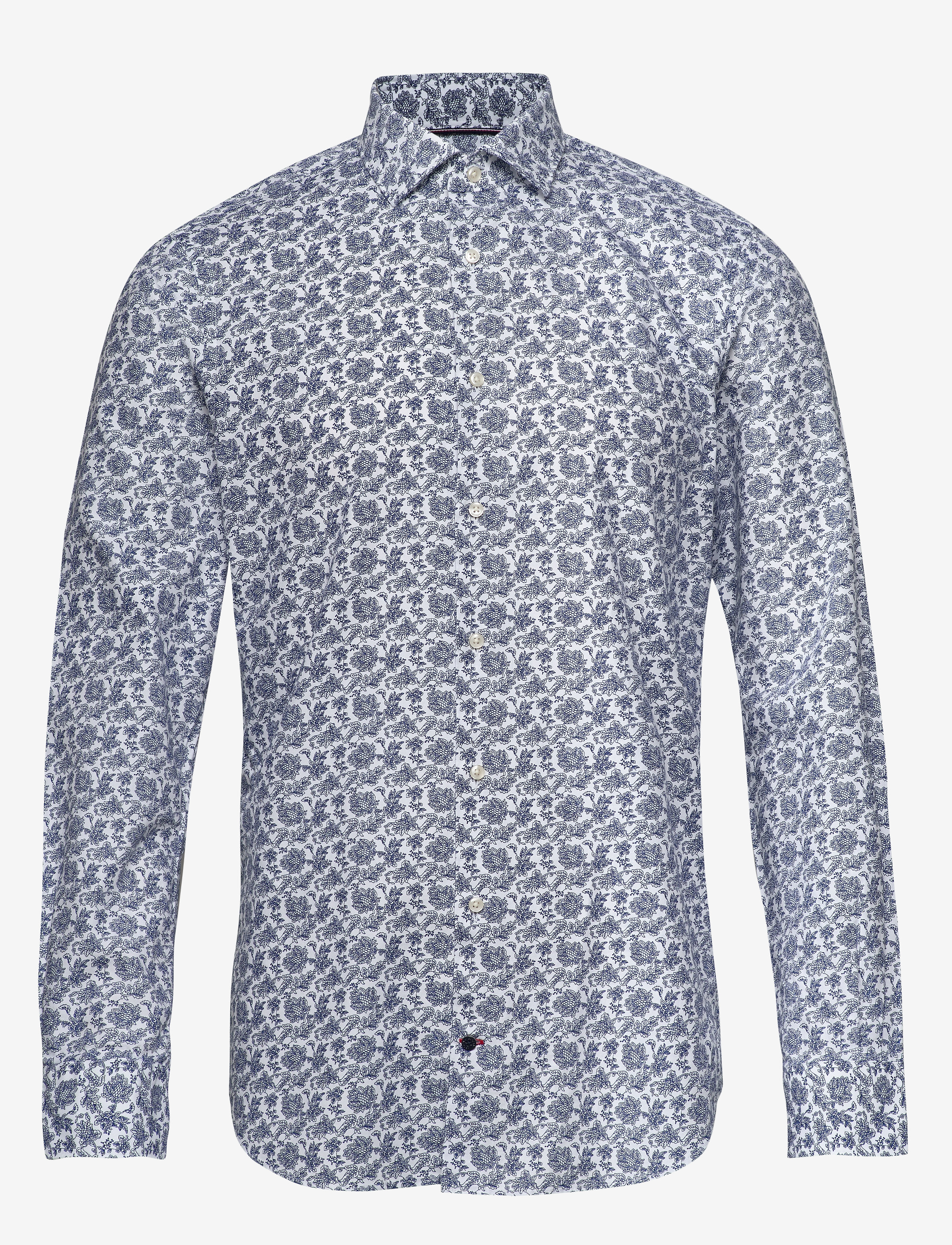 Tommy Hilfiger Tailored - MACRO FLORAL CLASSIC SLIM SHIRT - white/navy - 0