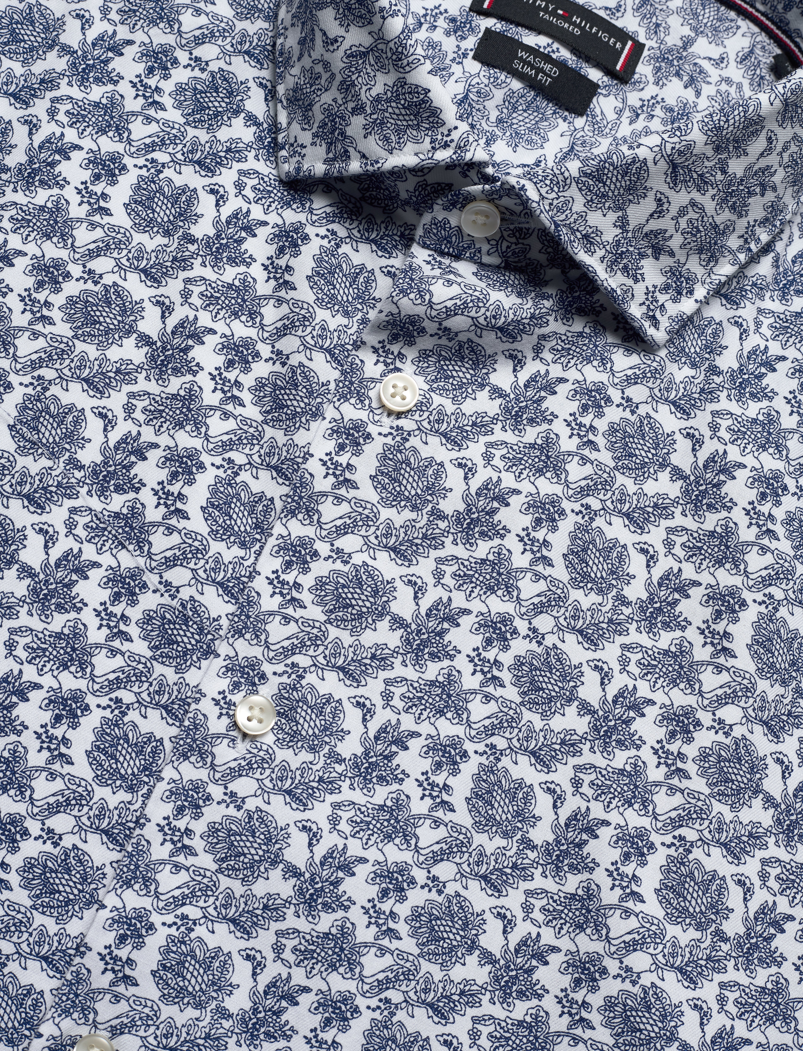 Tommy Hilfiger Tailored - MACRO FLORAL CLASSIC SLIM SHIRT - white/navy - 3