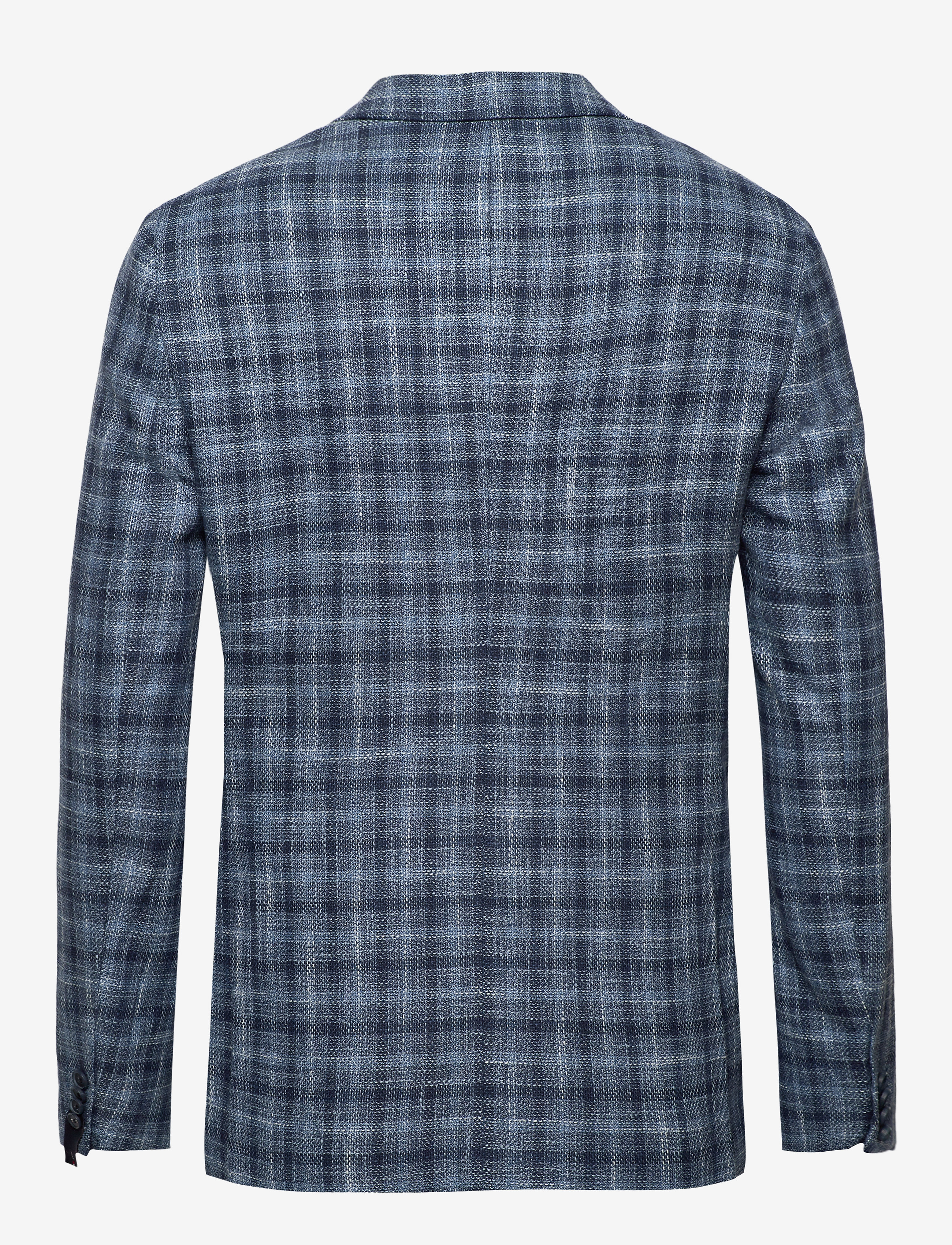 Tommy Hilfiger Tailored - COTTON BLEND SLIM FIT CHECK BLZ - navy/iriscope/white - 1