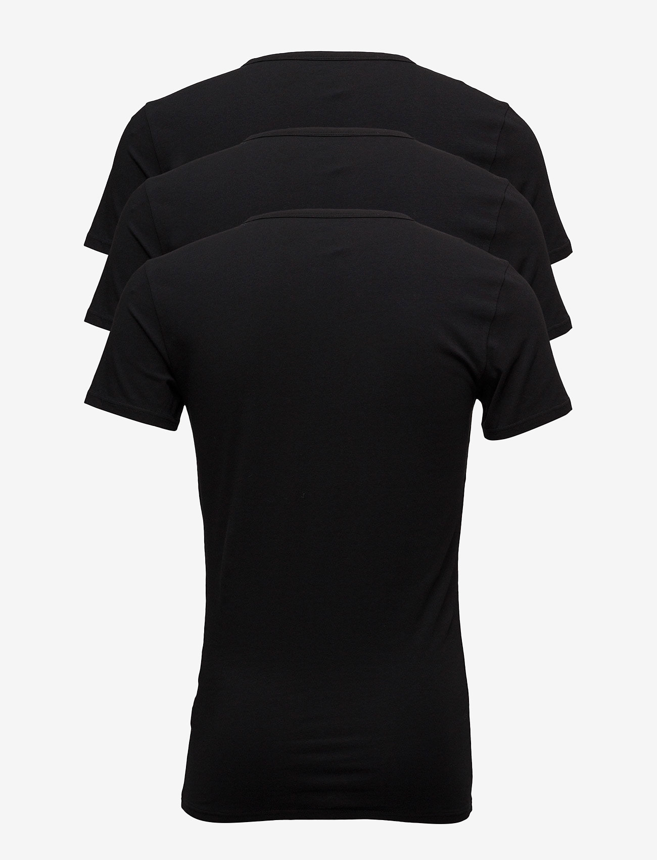 Tommy Hilfiger - STRETCH VN TEE SS 3PACK - marškinėlių komplektas - black - 1