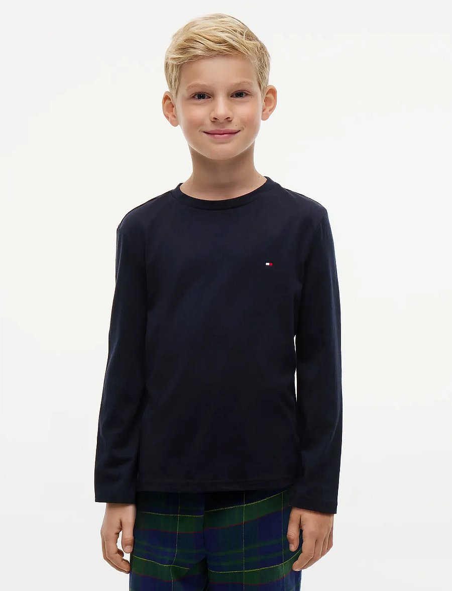 Tommy Hilfiger - 2 PK LS TEE - pikkade varrukatega t-särgid - navy blue ornamental green - 0