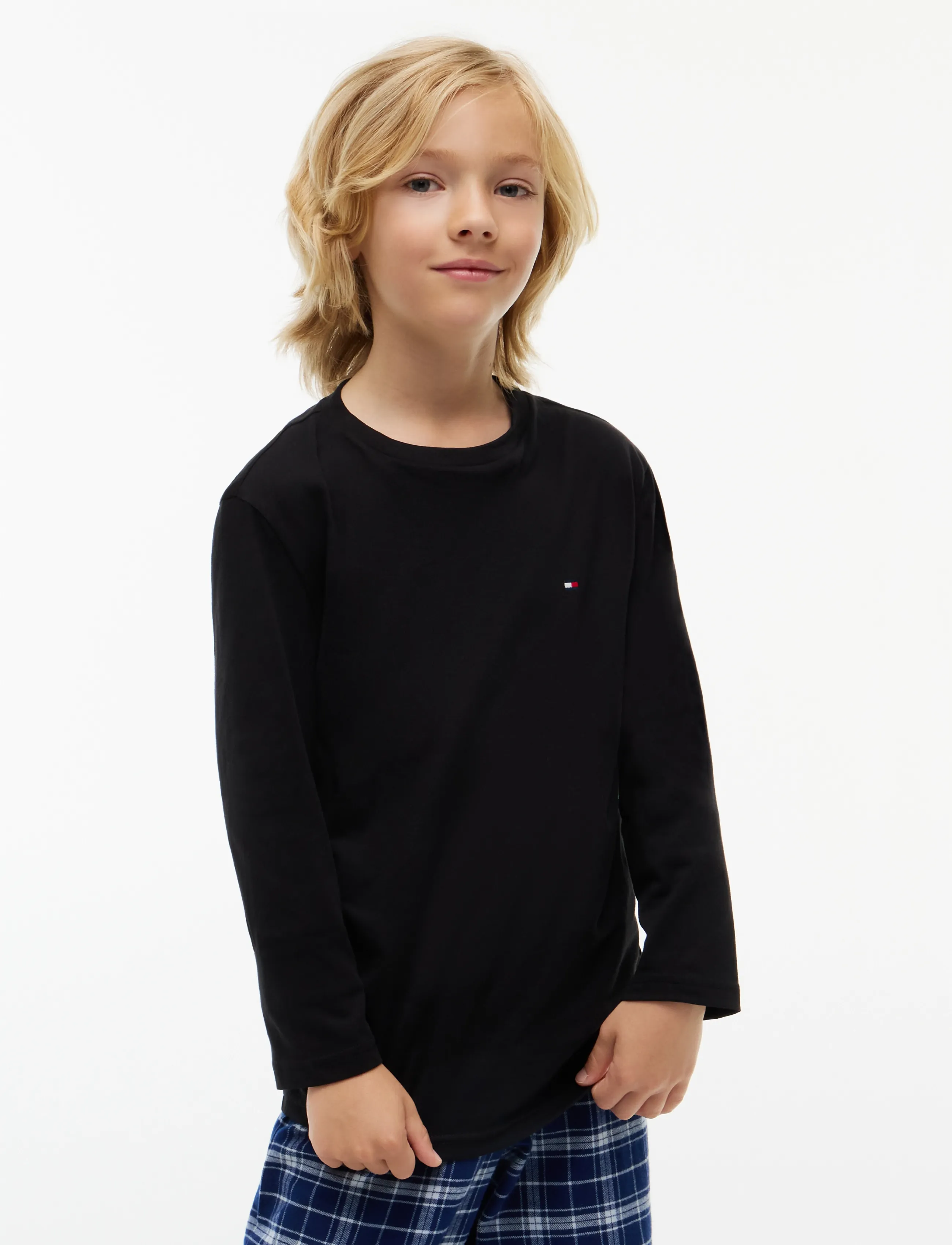 Tommy Hilfiger - 2 PK LS TEE - långärmade t-shirts - black   dk grey heather - 0