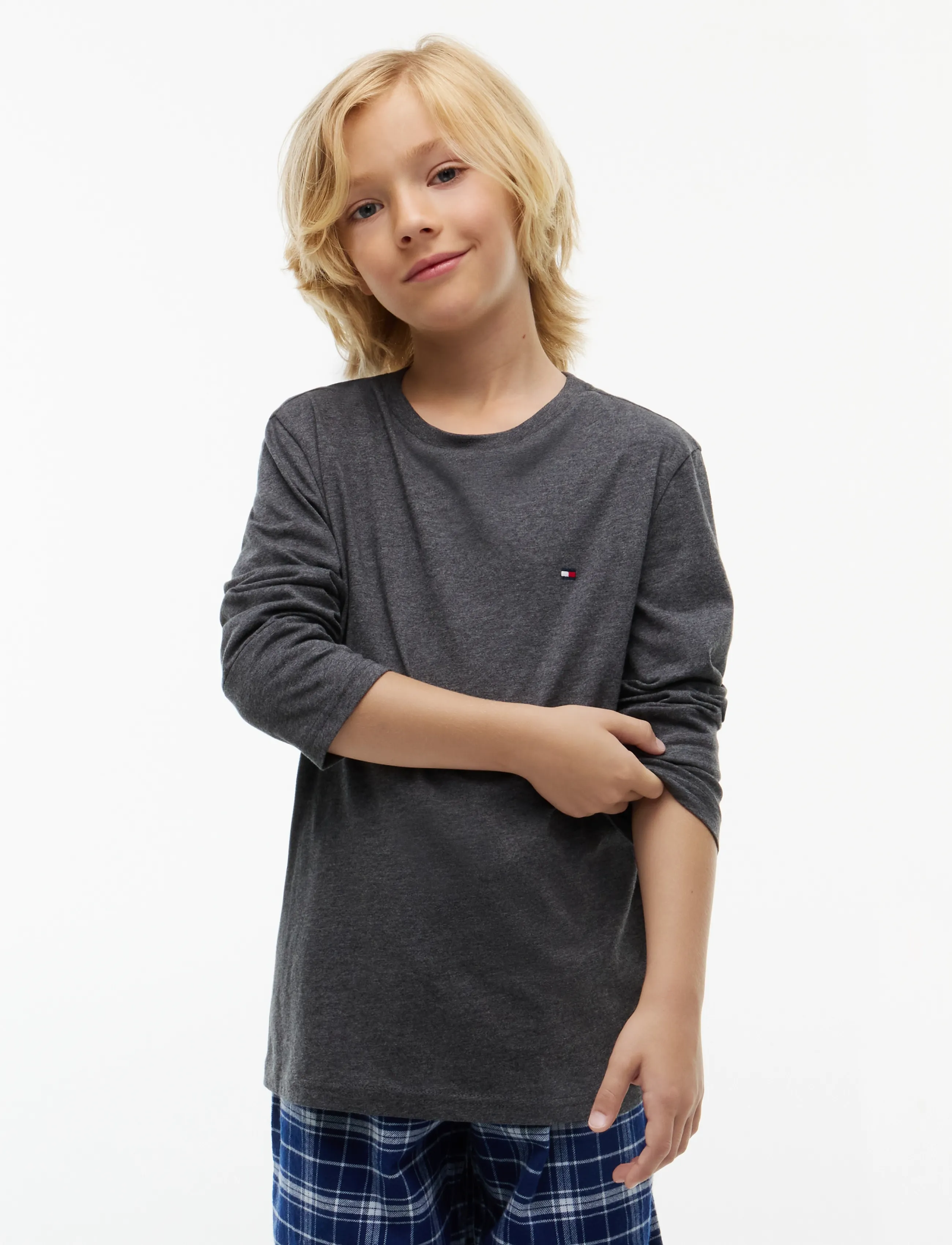 Tommy Hilfiger - 2 PK LS TEE - långärmade t-shirts - black   dk grey heather - 3