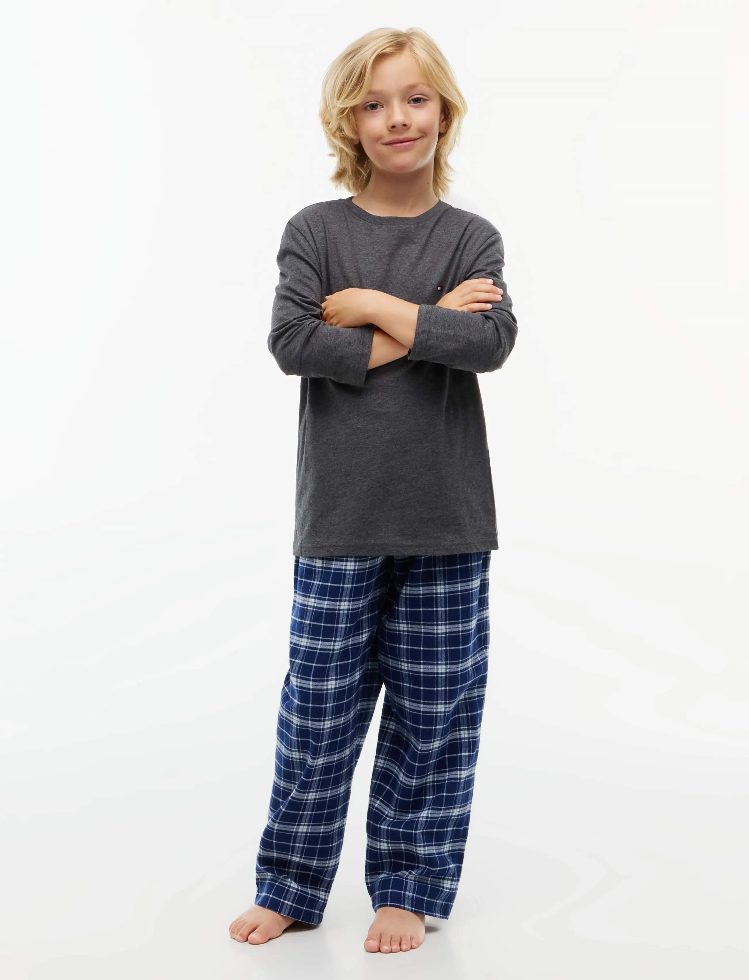 Tommy Hilfiger - 2 PK LS TEE - långärmade t-shirts - black   dk grey heather - 5