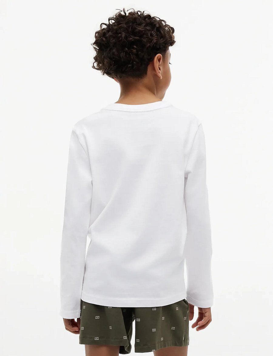 Tommy Hilfiger - 2P CN TEE LS - långärmade t-shirts - black white - 0