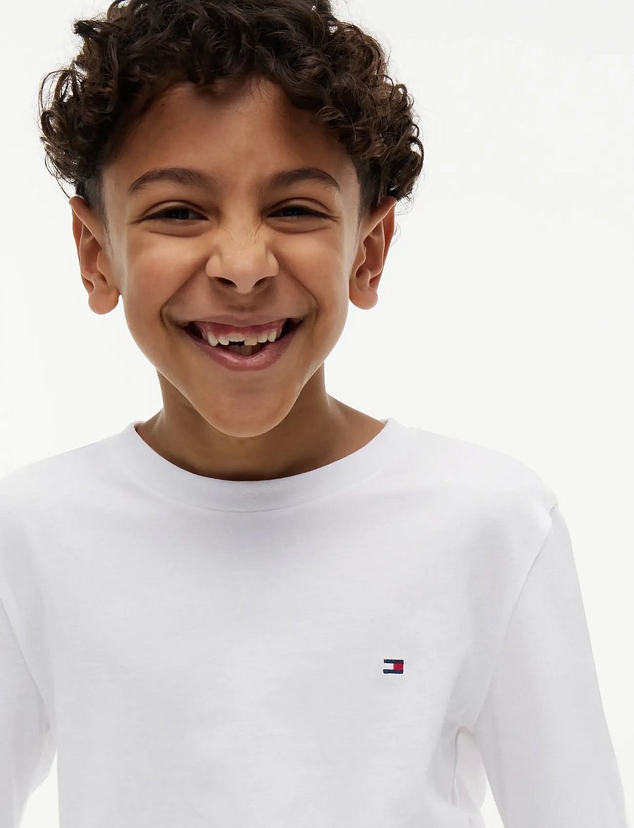 Tommy Hilfiger - 2P CN TEE LS - långärmade t-shirts - black white - 4