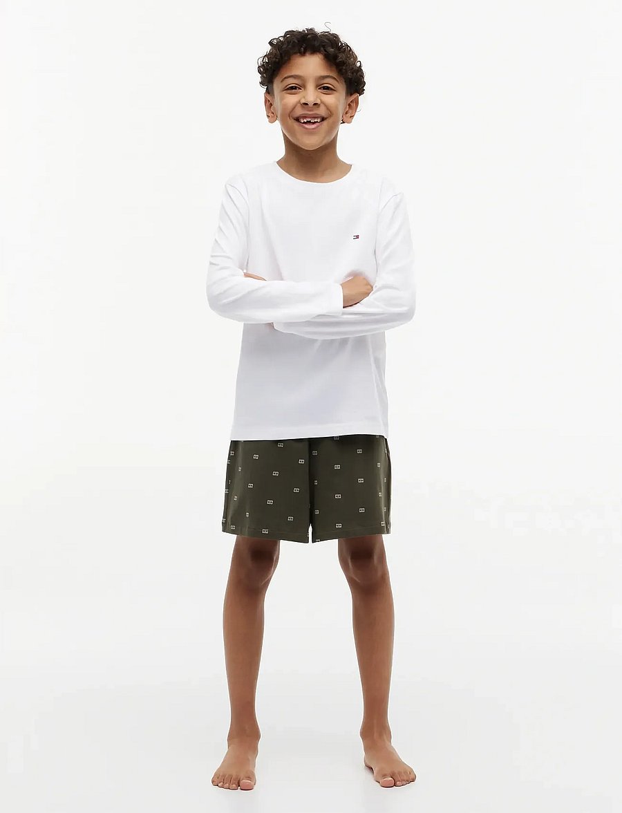 Tommy Hilfiger - 2P CN TEE LS - långärmade t-shirts - black white - 5