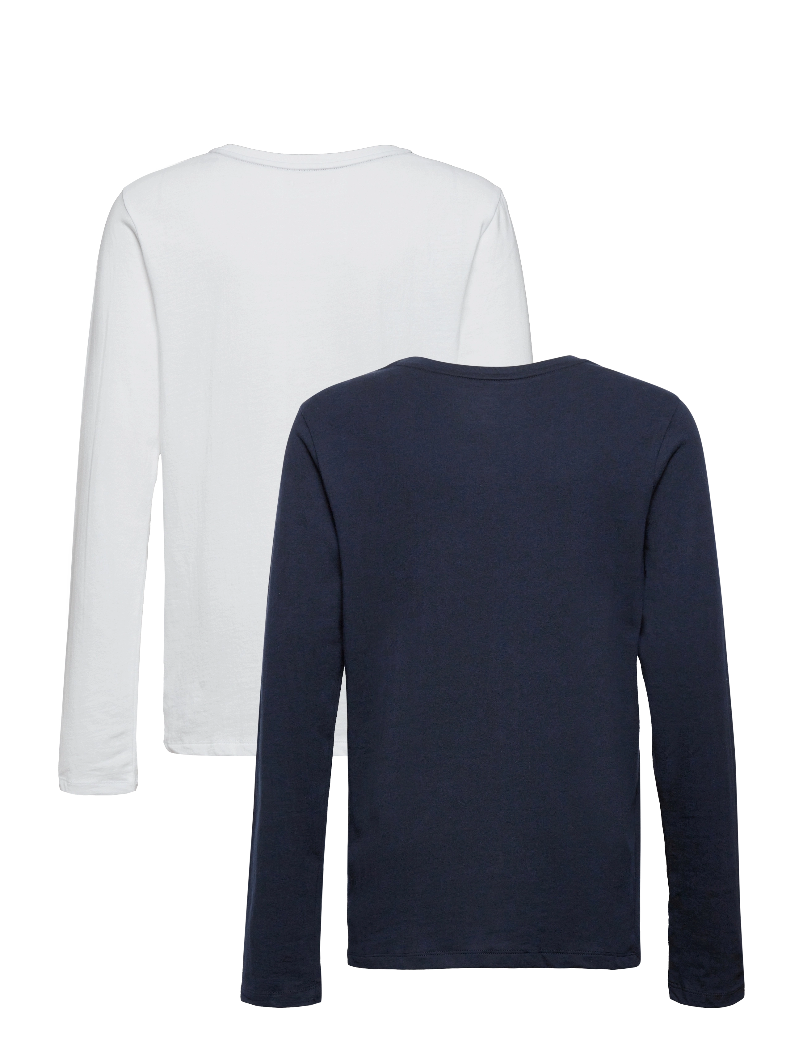 Tommy Hilfiger - 2 PK LS TEE - long-sleeved t-shirts - navy blue white - 2