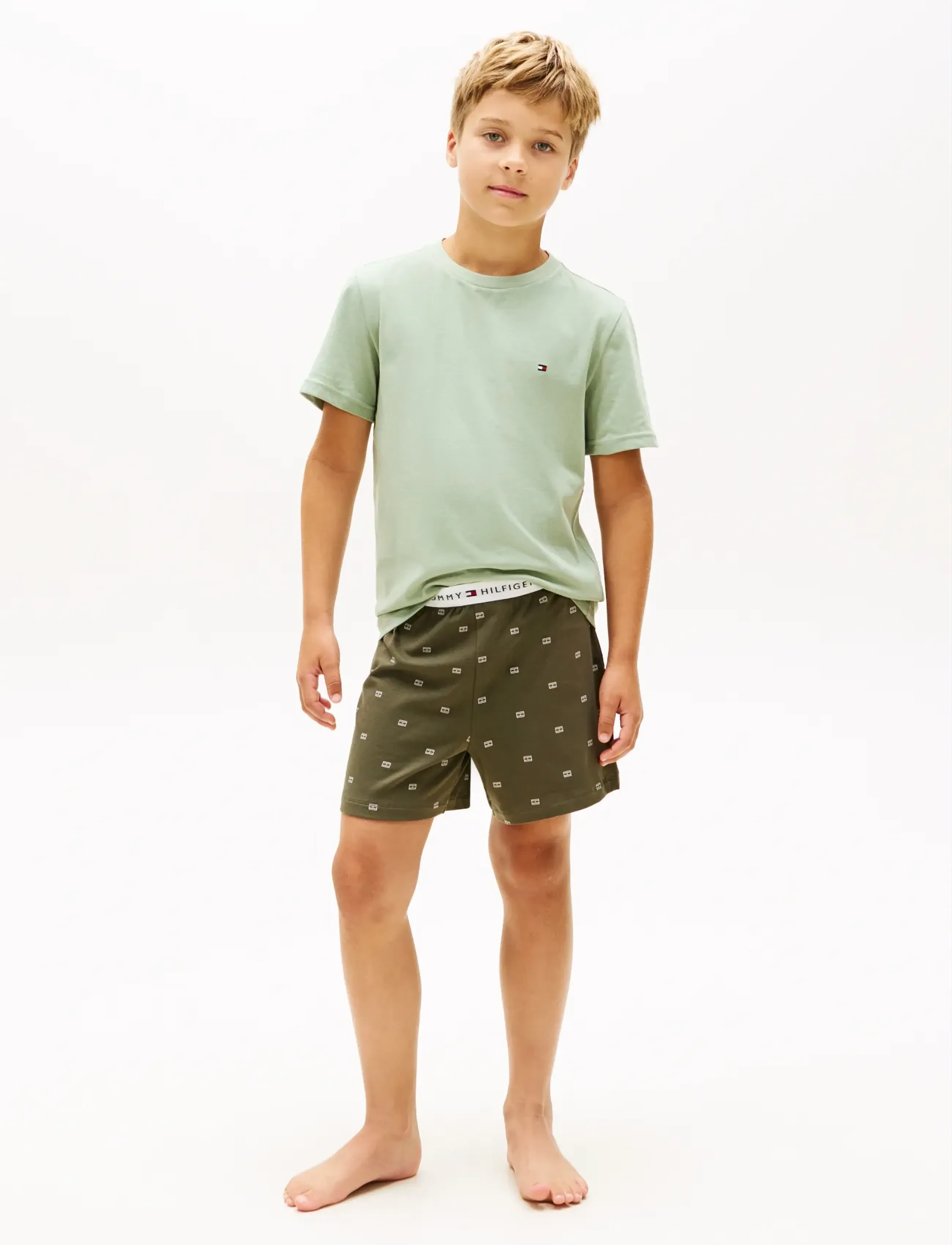 Tommy Hilfiger - 2 PK SS TEE - kurzärmelige - army green   minty grey - 3