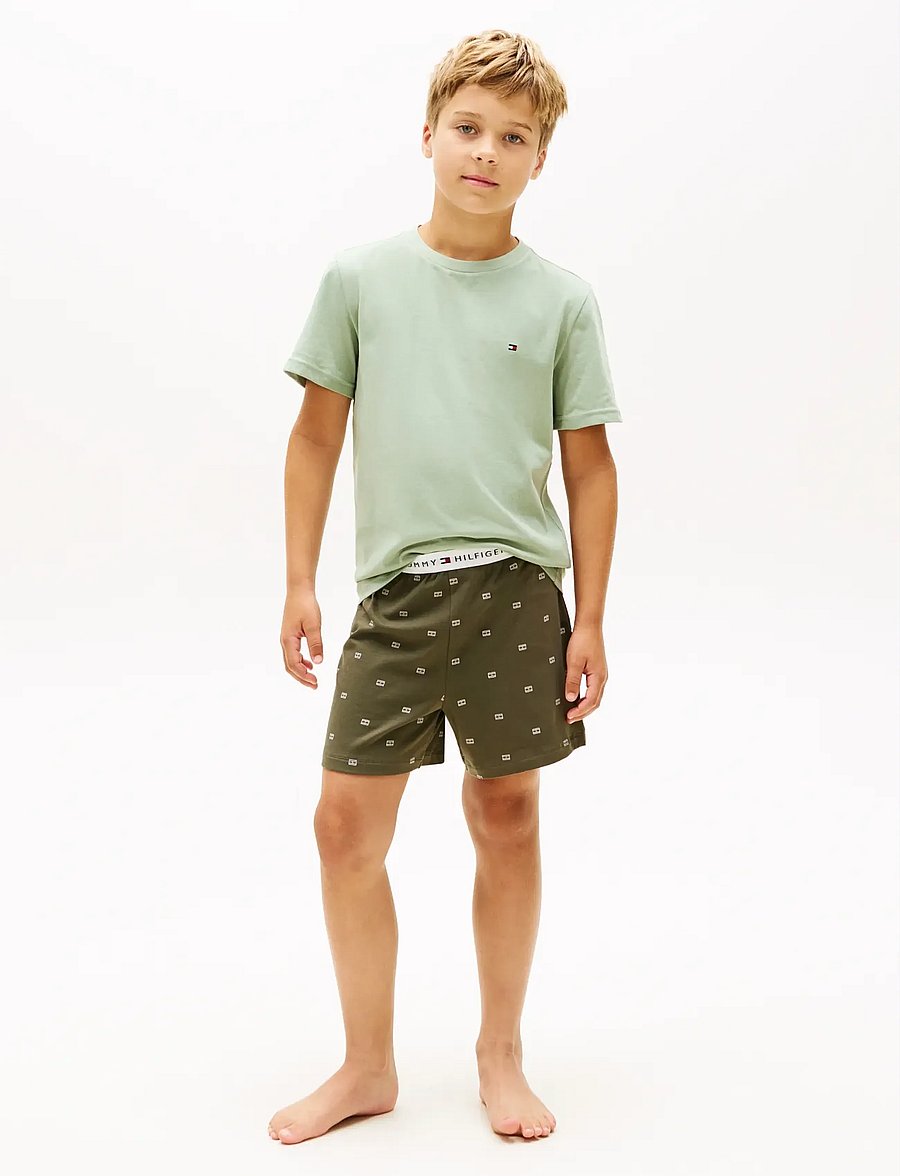Tommy Hilfiger - 2 PK SS TEE - kurzärmelige - army green minty grey - 3