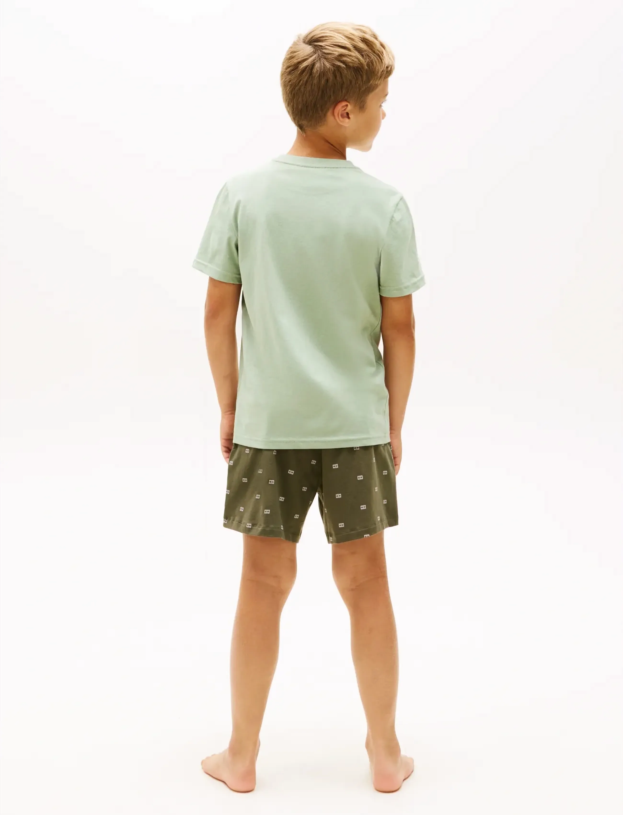 Tommy Hilfiger - 2 PK SS TEE - kurzärmelige - army green   minty grey - 4