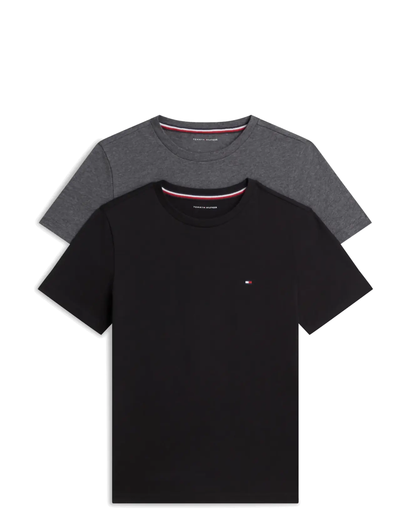 Tommy Hilfiger - 2 PK SS TEE - kurzärmelige - black   dk grey heather - 1