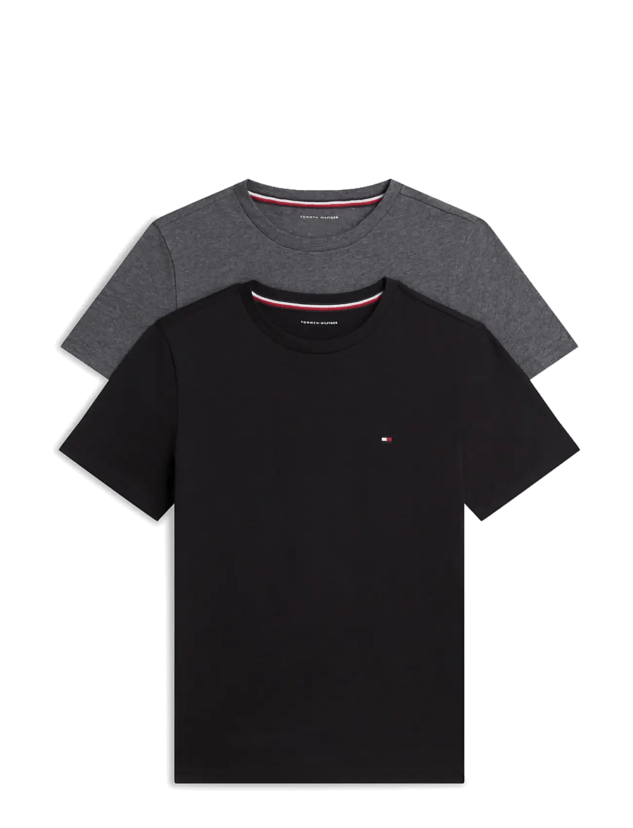 Tommy Hilfiger - 2P CN TEE SS - kurzärmelige - black dk grey heather - 1