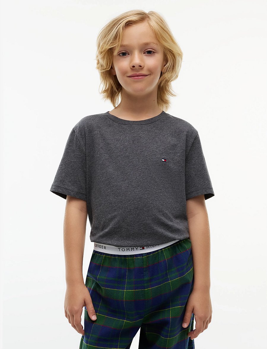 Tommy Hilfiger - 2P CN TEE SS - kurzärmelige - black dk grey heather - 0