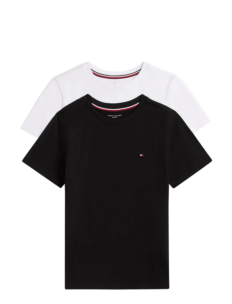 Tommy Hilfiger - 2P CN TEE SS - kurzärmelige - black white - 1