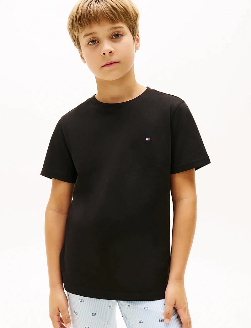 Tommy Hilfiger - 2P CN TEE SS - kortærmede t-shirts - black white - 2