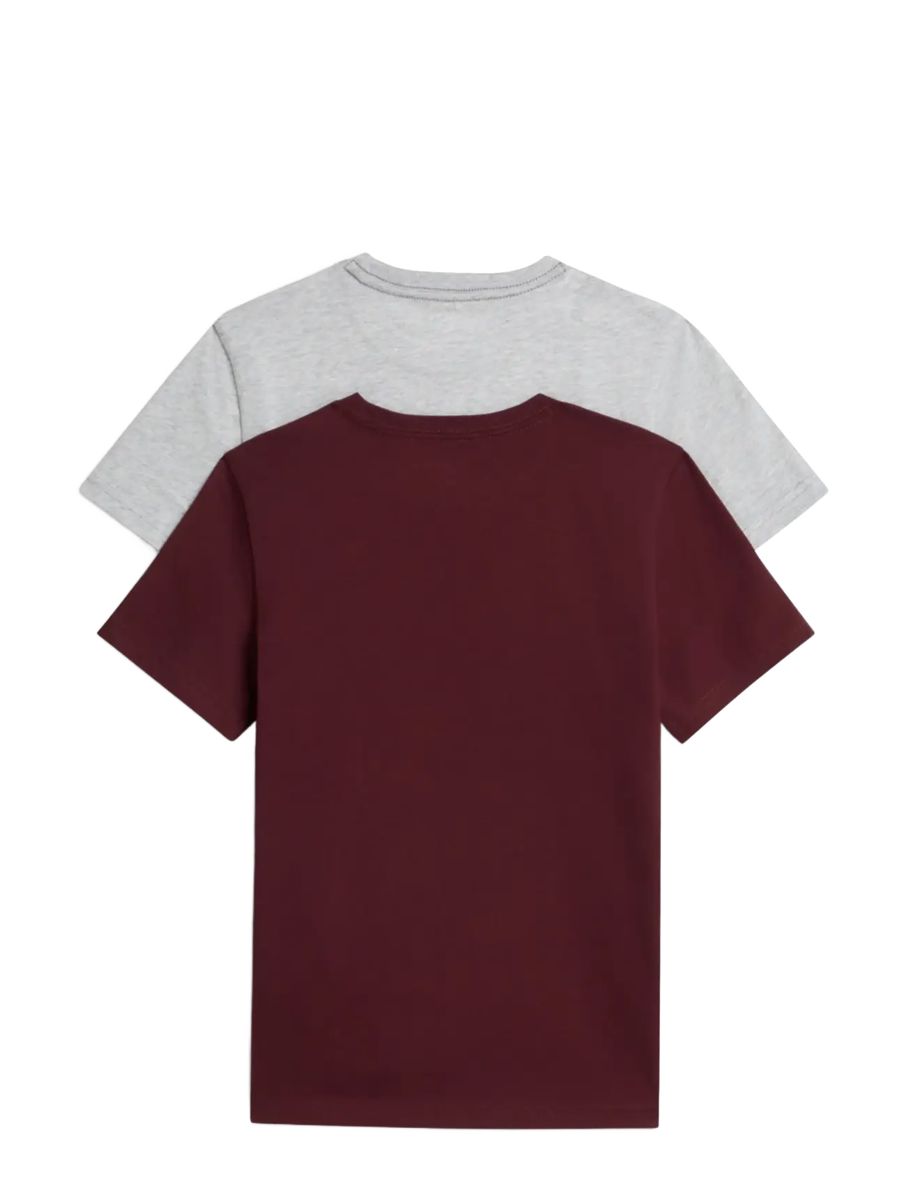 Tommy Hilfiger - 2 PK SS TEE - short-sleeved t-shirts - l gry heather   burgundy - 1