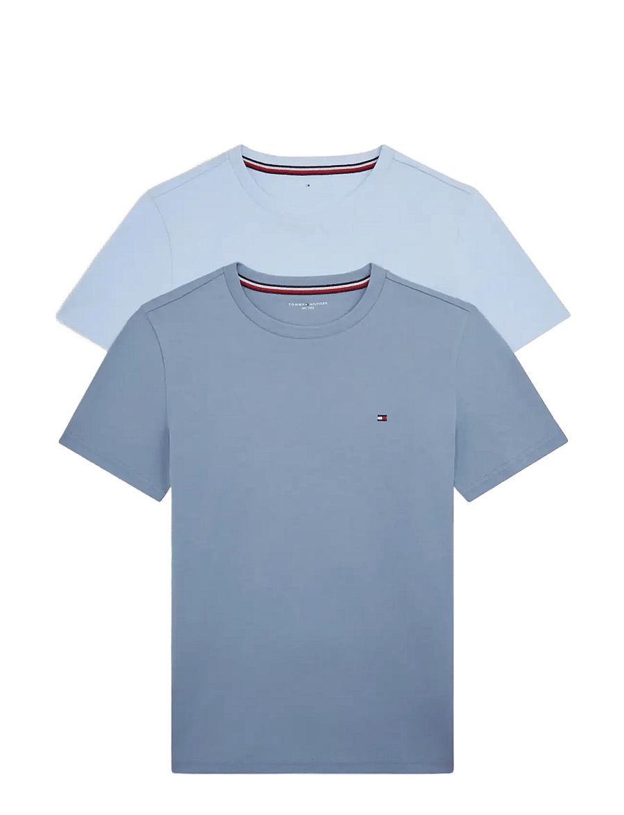 Tommy Hilfiger - 2 PK SS TEE - kurzärmelige - sweet blue brisk blue - 1