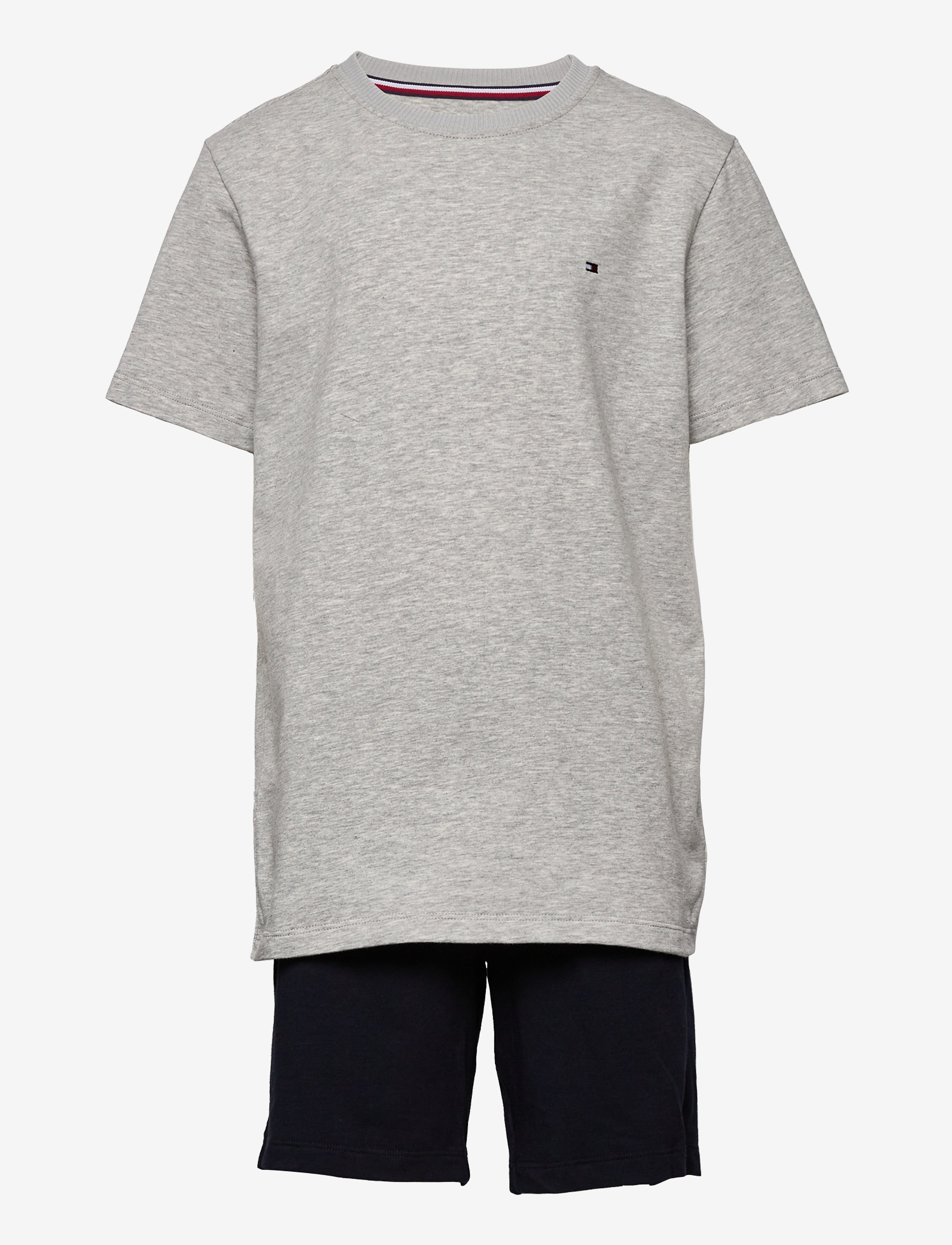 Tommy Hilfiger - SS SHORT SET - medium grey htr/desert sky - 0