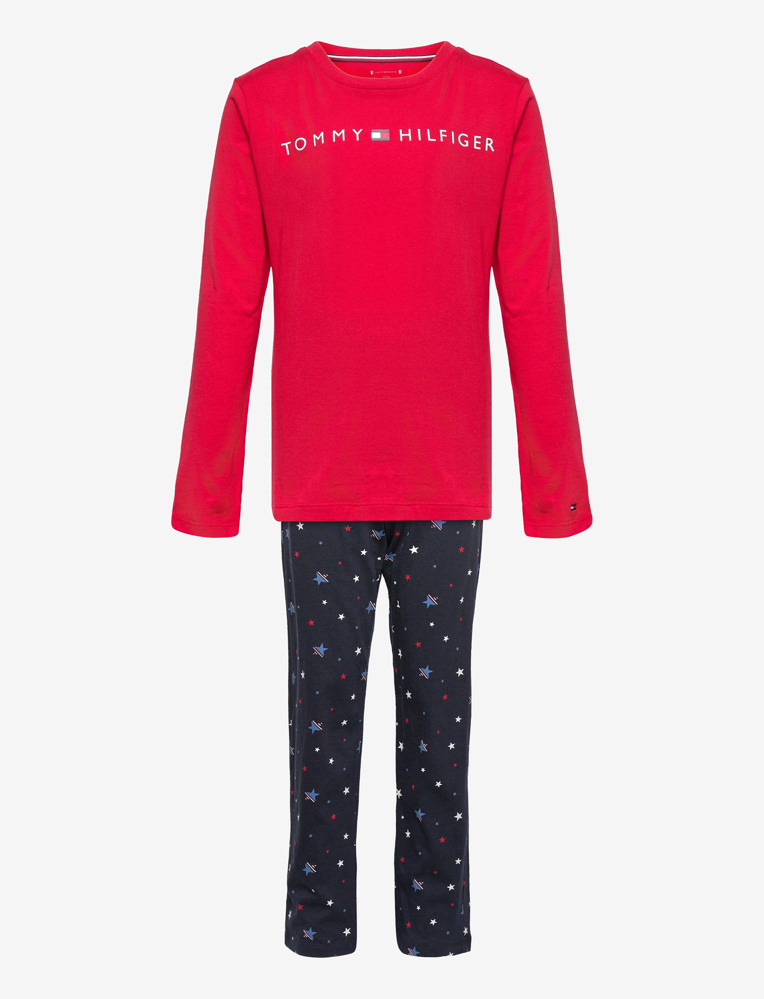 Tommy Hilfiger - LS JERSEY SET PRINT - starfields/primary red - 0
