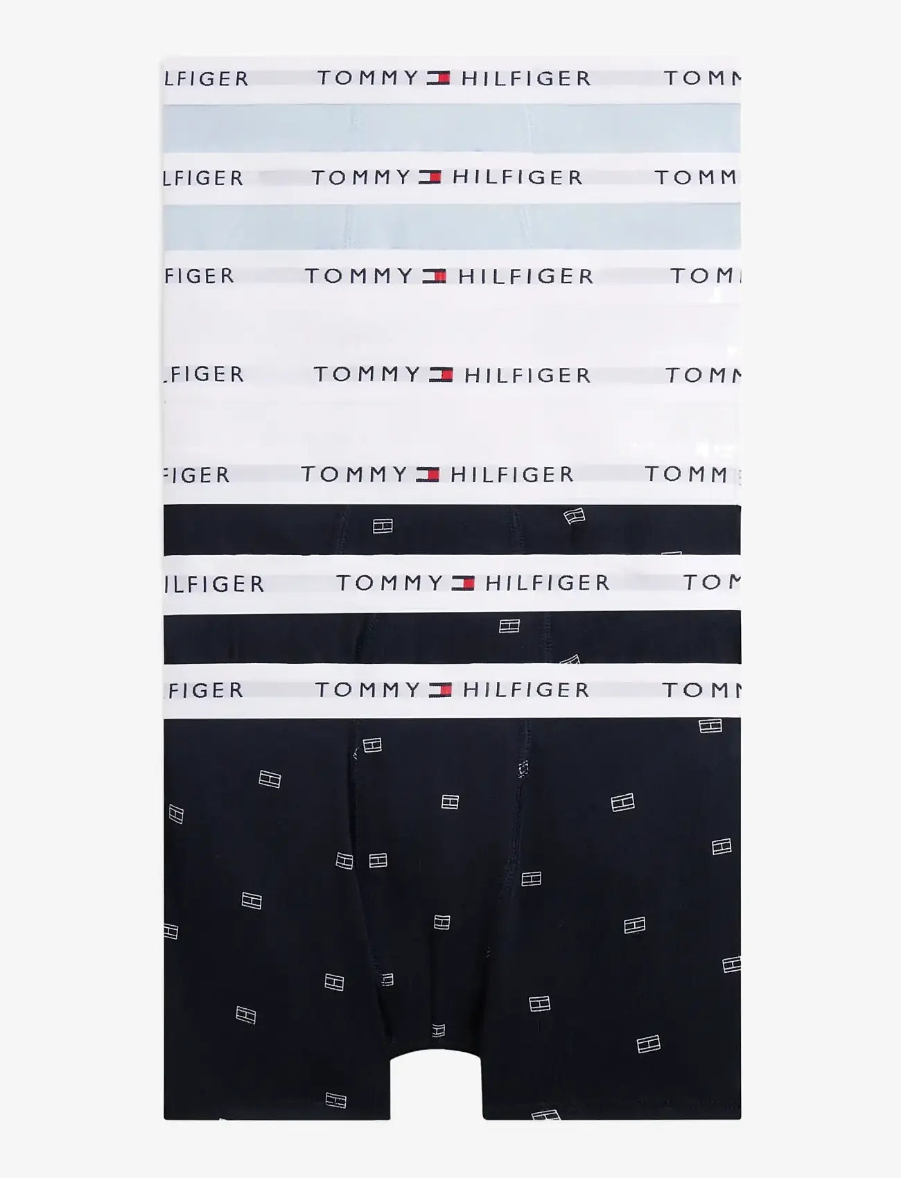 Tommy Hilfiger - 7 PK TRUNK PRINT - apakšveļas komplekti - breezy blue white flag aop - 0