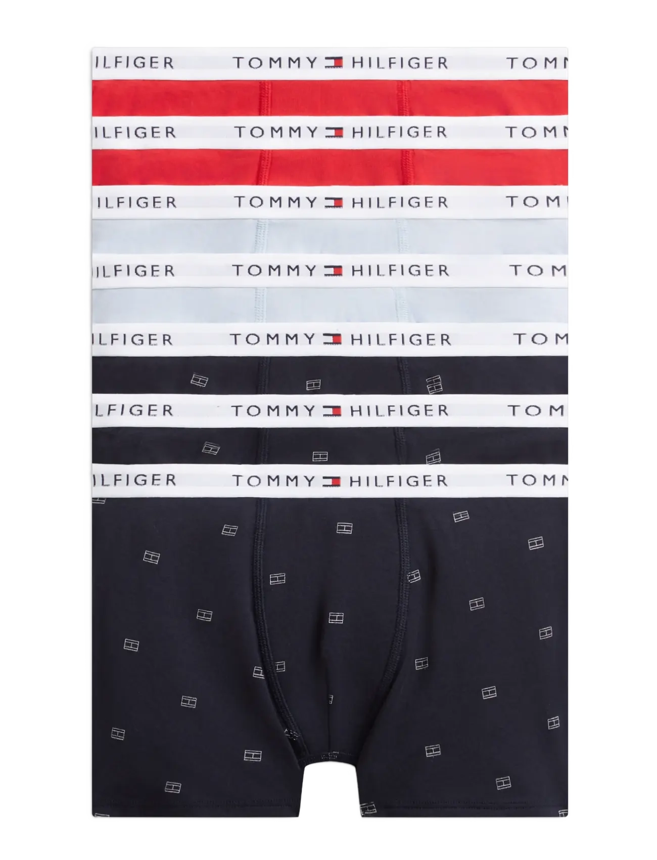 Tommy Hilfiger 7PK TRUNK PRINT - Undertøj - OUTLINE FLAG   BR BLUE   RED / navy