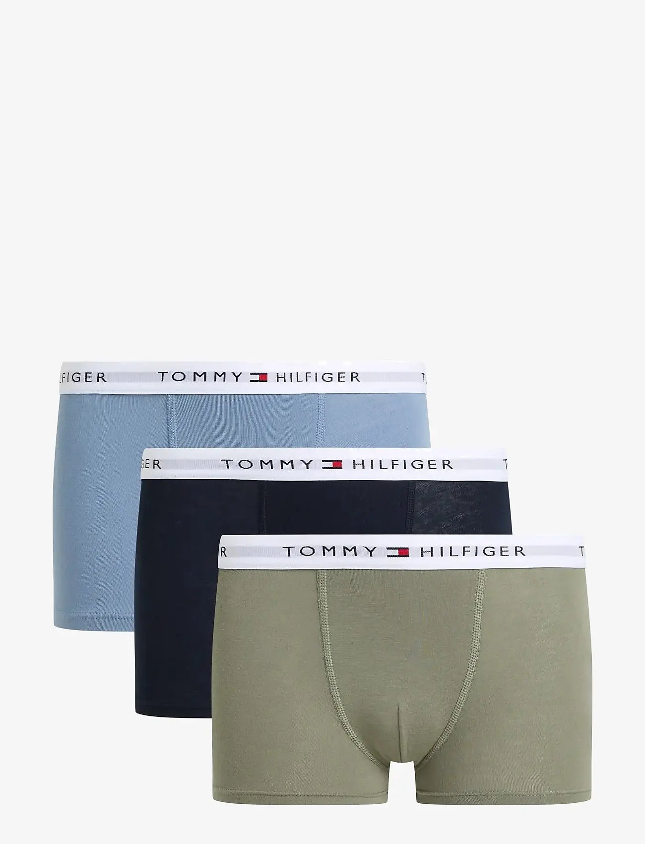 Tommy Hilfiger - 3P TRUNK - apatinių drabužių rinkiniai - brisk blue / utility sage / des sky - 0