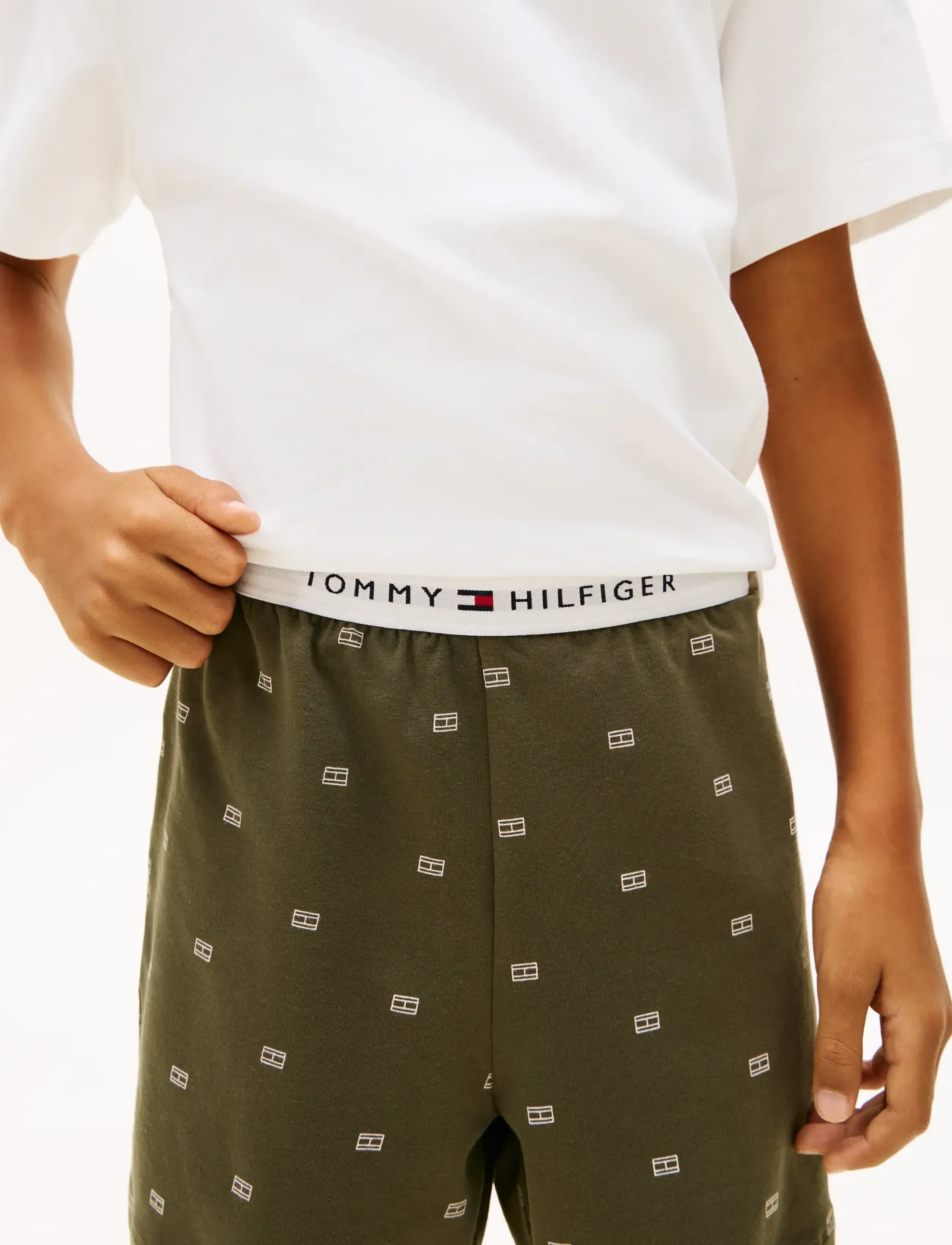 Tommy Hilfiger - SS PJ SET - sets - ecru   flag aop - 4
