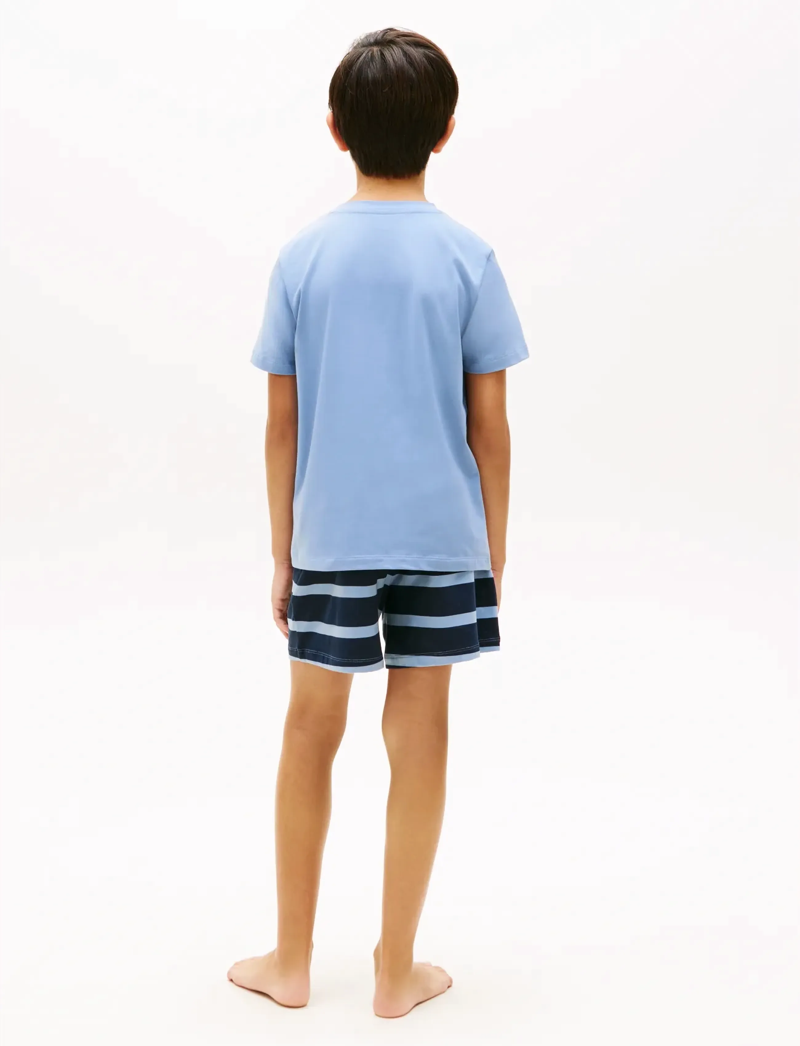 Tommy Hilfiger - SS PJ SET - sets - rugby stripe   brisk blue - 5
