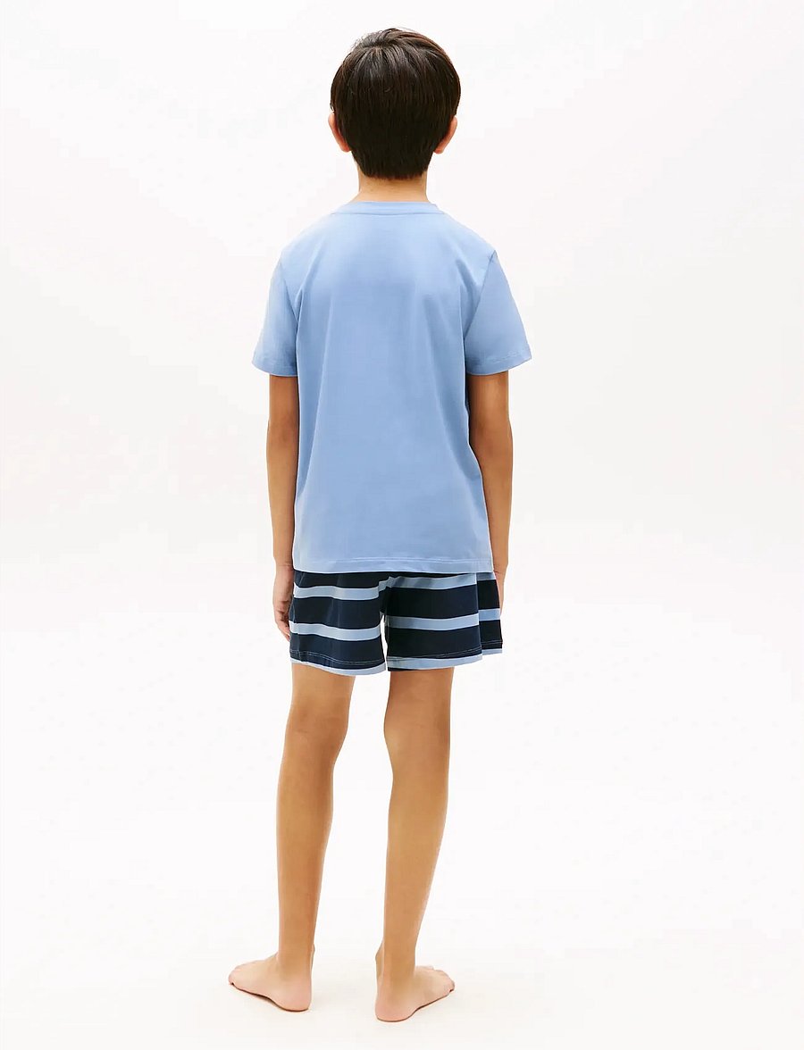 Tommy Hilfiger - SS PJ SET - pyjama-sets - rugby stripe brisk blue - 5