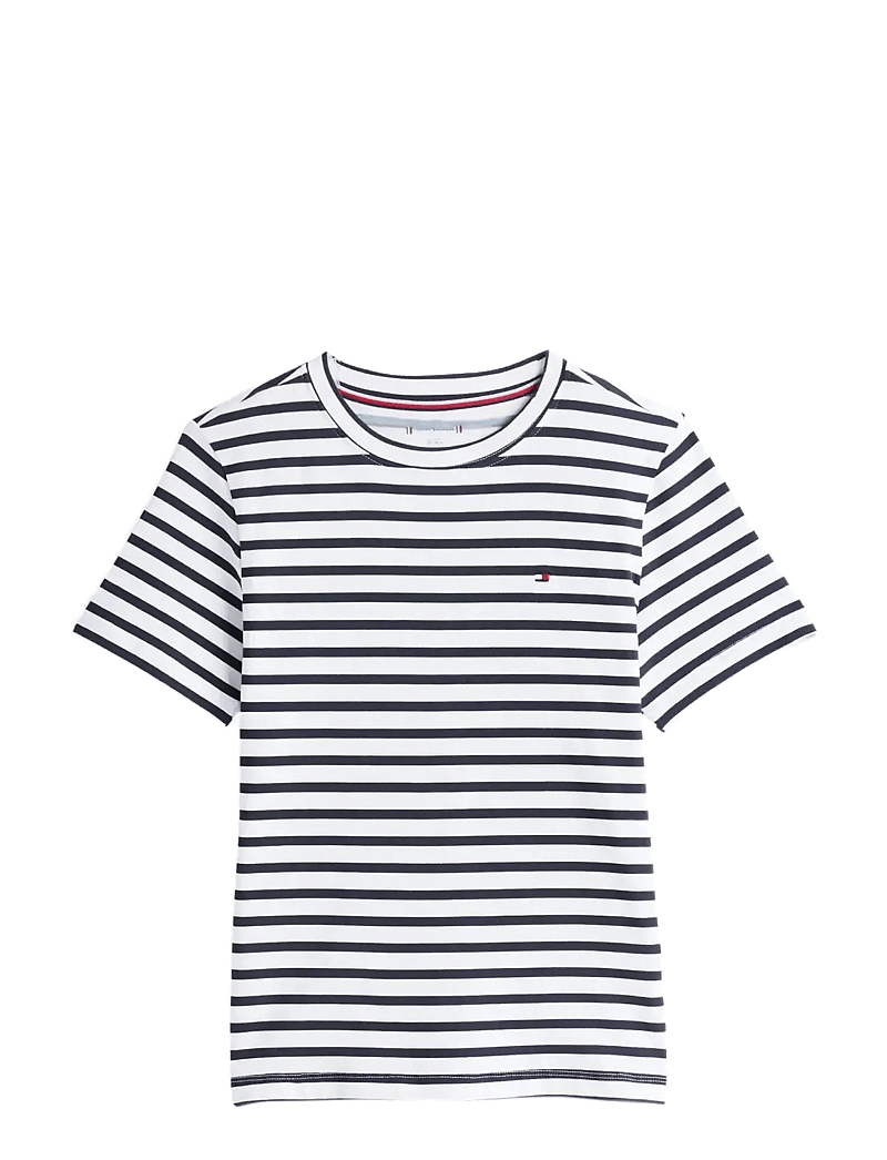 Tommy Hilfiger - S/S JERSEY PJ SET - pyjamassæt - breton stripe/desert sky - 1