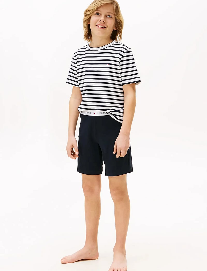 Tommy Hilfiger - S/S JERSEY PJ SET - pyjamassæt - breton stripe/desert sky - 3