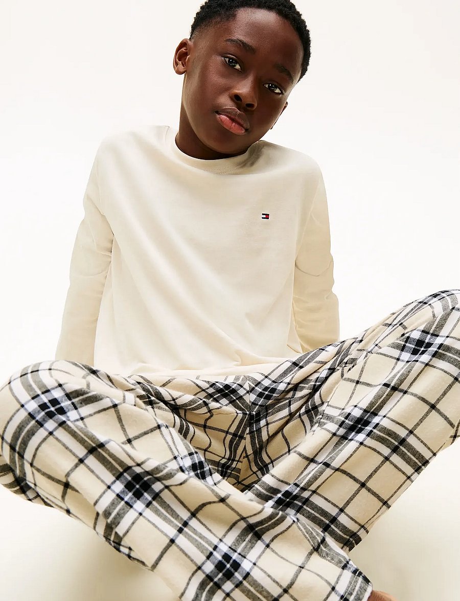 Tommy Hilfiger - FLANNEL PJ SET GIFTING - langärmelig - newsprint / tartan newsprint - 3