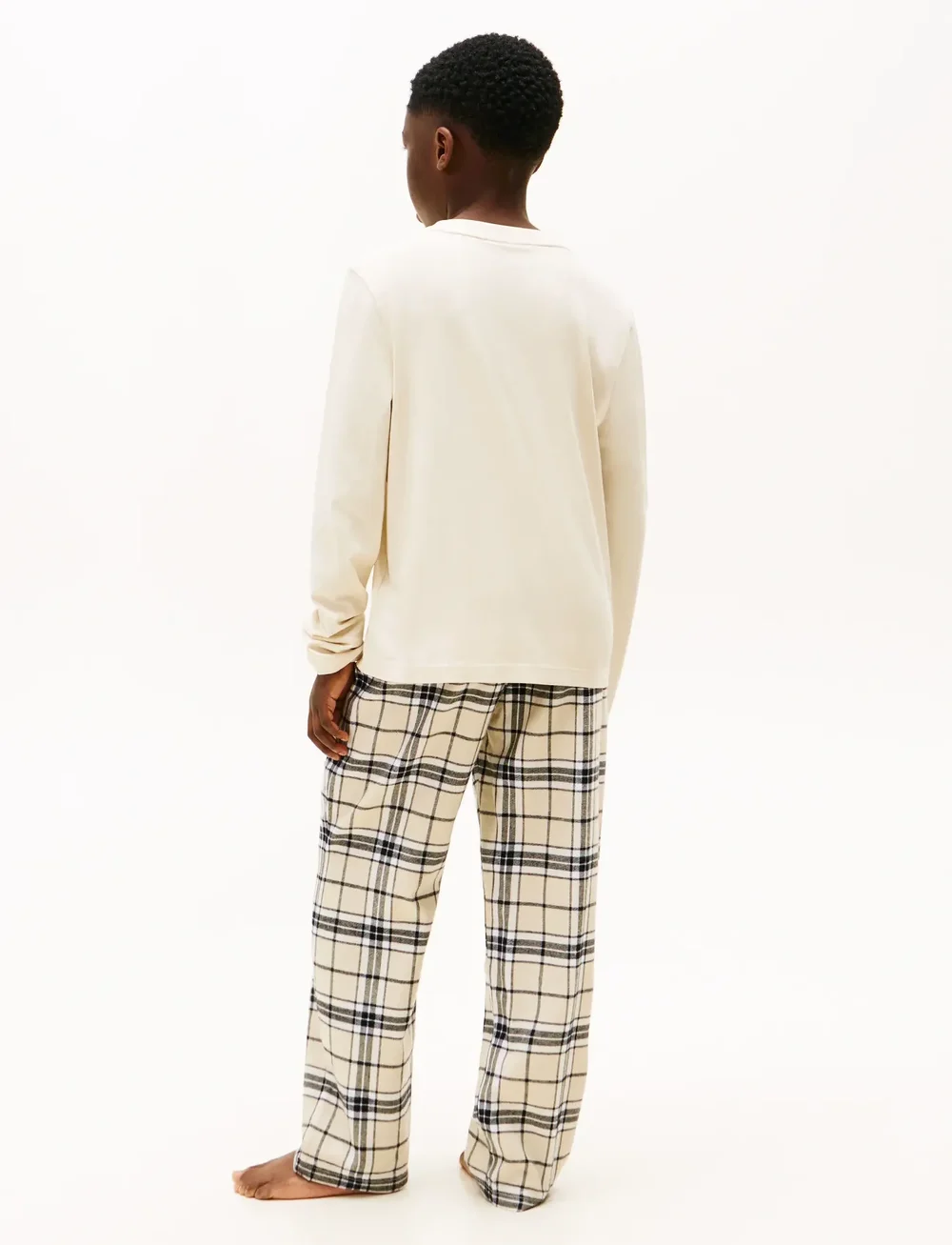 Tommy Hilfiger - FLANNEL PJ SET GIFTING - långärmade t-shirts - newsprint / tartan newsprint - 5