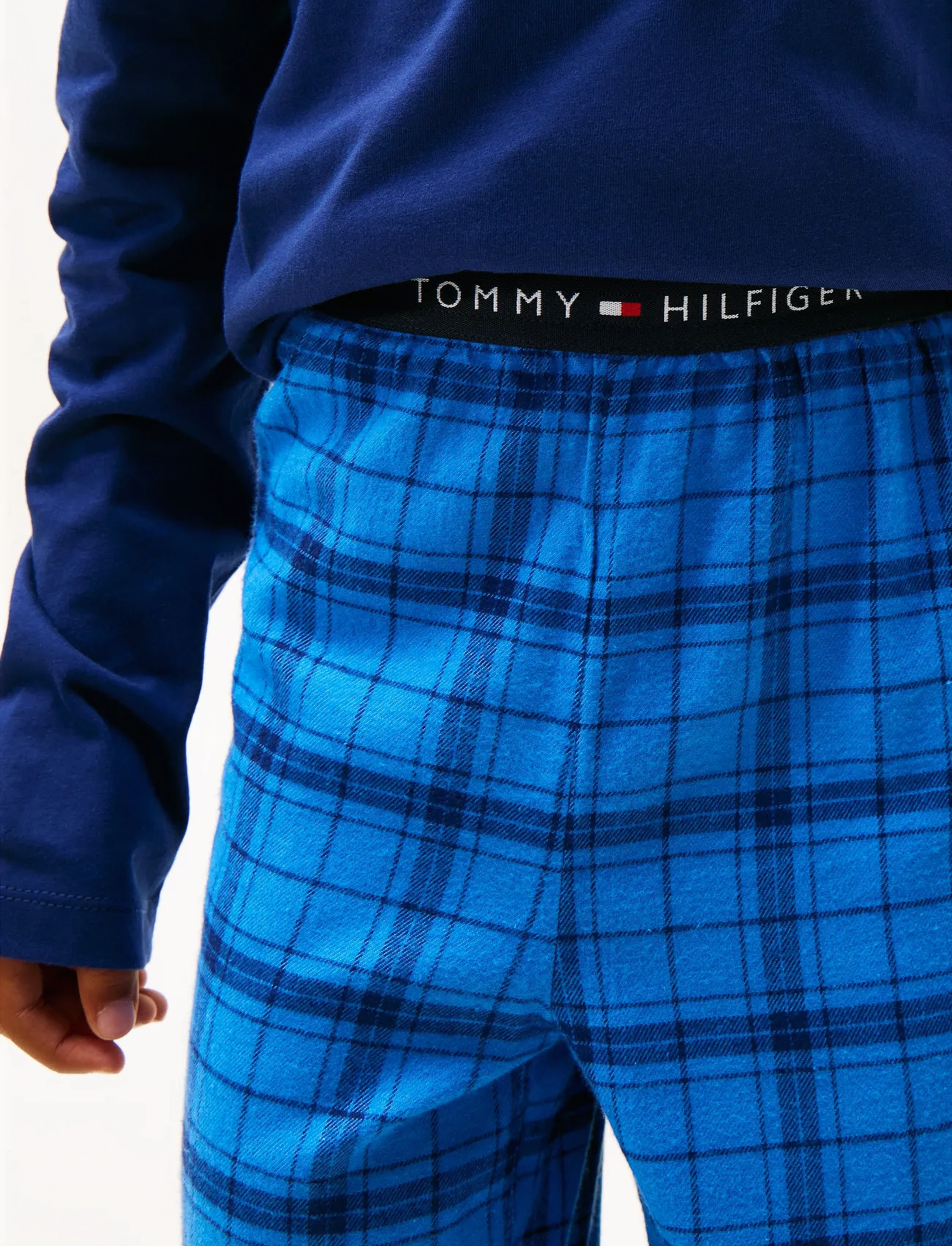 Tommy Hilfiger - LS PJ STRAIGHT SET FLANNEL PRINT - preppy navy / tonal check navy - 5