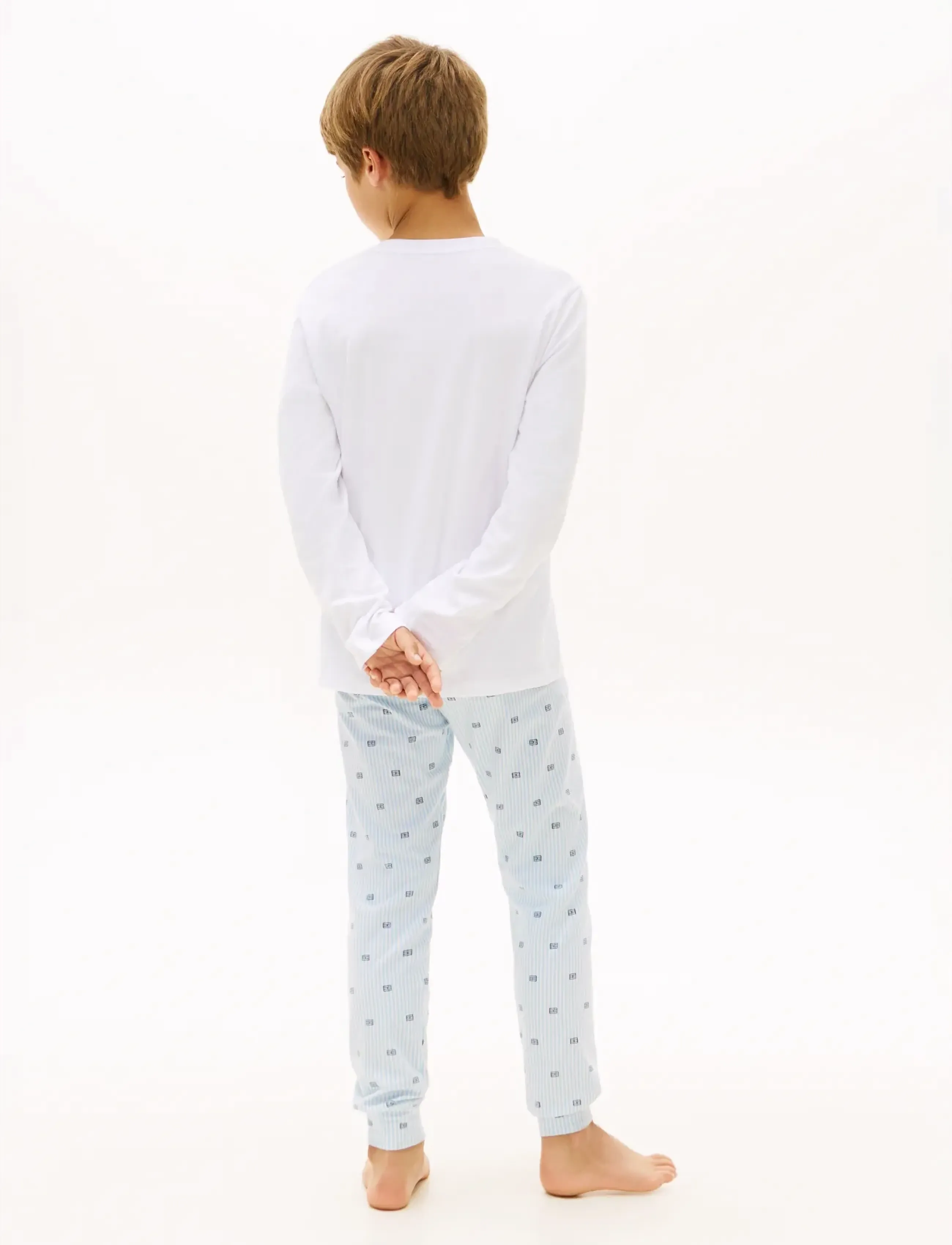 Tommy Hilfiger - LS CUFFED PJ SET - pyjama-sets - white critter ithaca vessel blue - 5