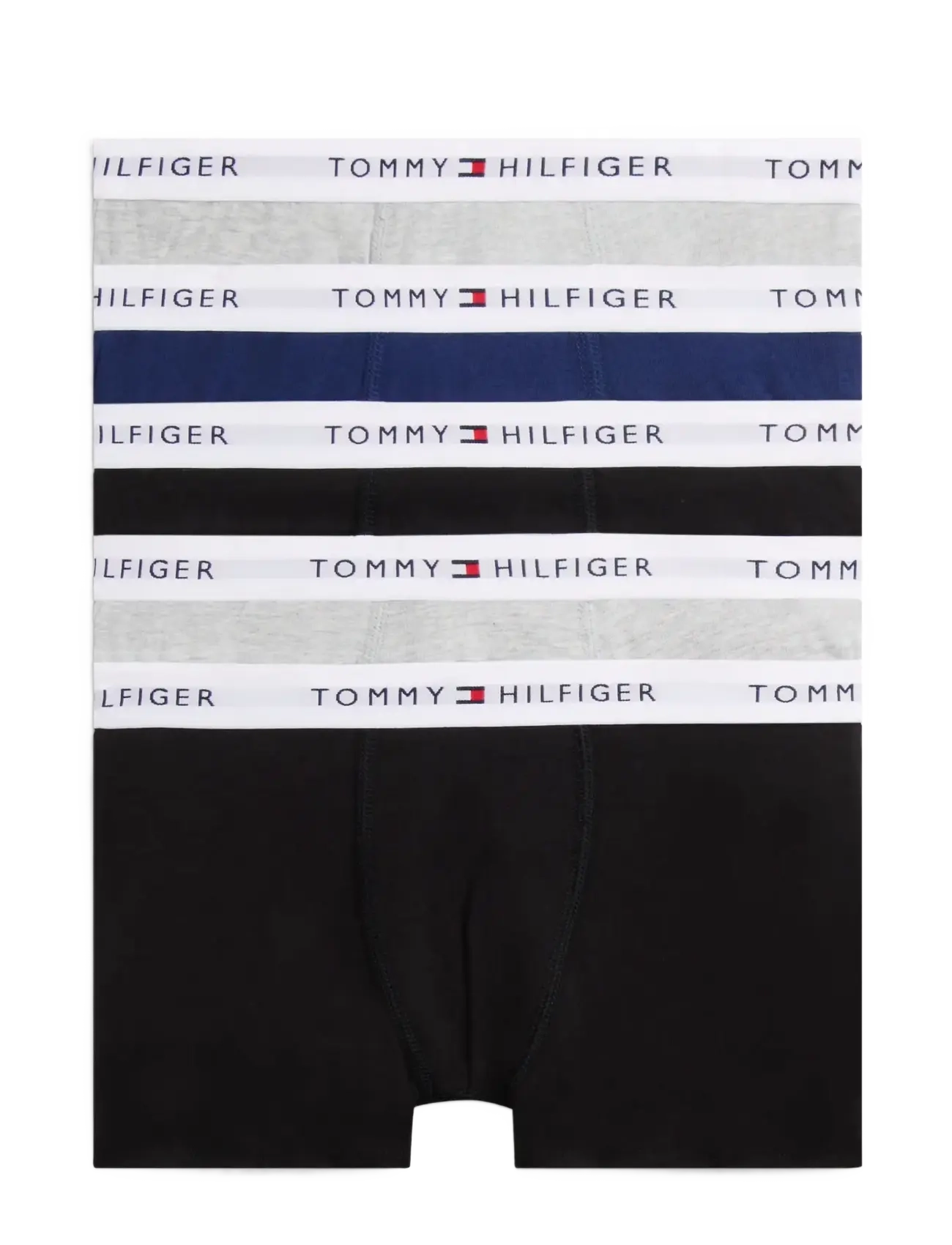 Tommy Hilfiger 5 PK TRUNK - Undertøj - L GRY HEATHER NAVY BLACK / black