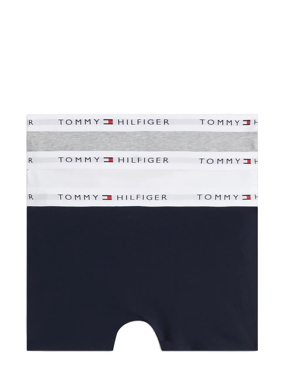 Tommy Hilfiger - 3PK TRUNK - unterhosen - grey htr white navy blue - 1