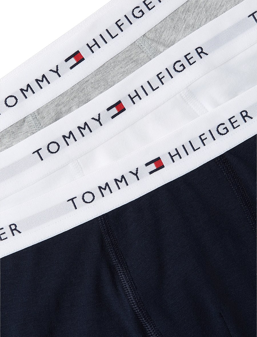 Tommy Hilfiger - 3PK TRUNK - unterhosen - grey htr white navy blue - 2