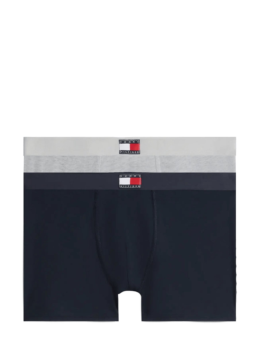 Tommy Hilfiger - 2-Pack Cotton Trunk - underpants - navy blue l gry heather - 0